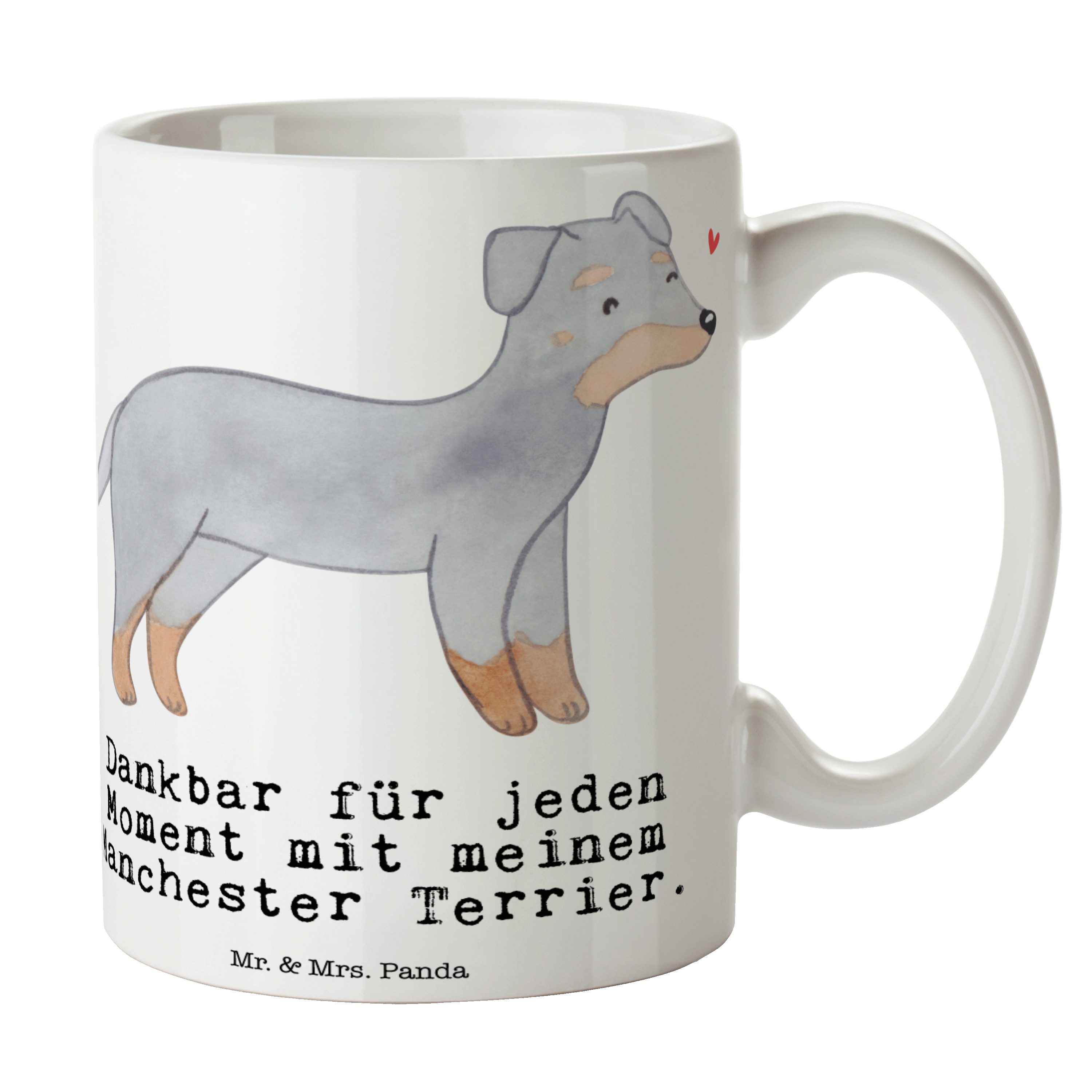 Mr. & Mrs. Panda Tasse Manchester Terrier Moment - Weiß - Geschenk, Tasse, Geschenk Tasse, T, Keramik