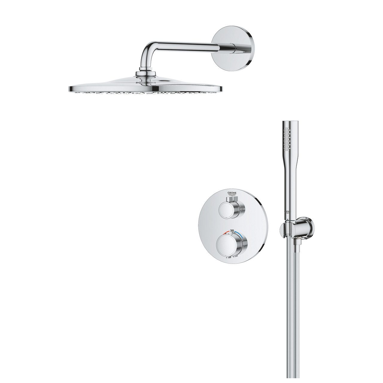 Grohe Duschsystem Precision Thermostat Duschsystem, Quickfix, UP, chrom (34880000)