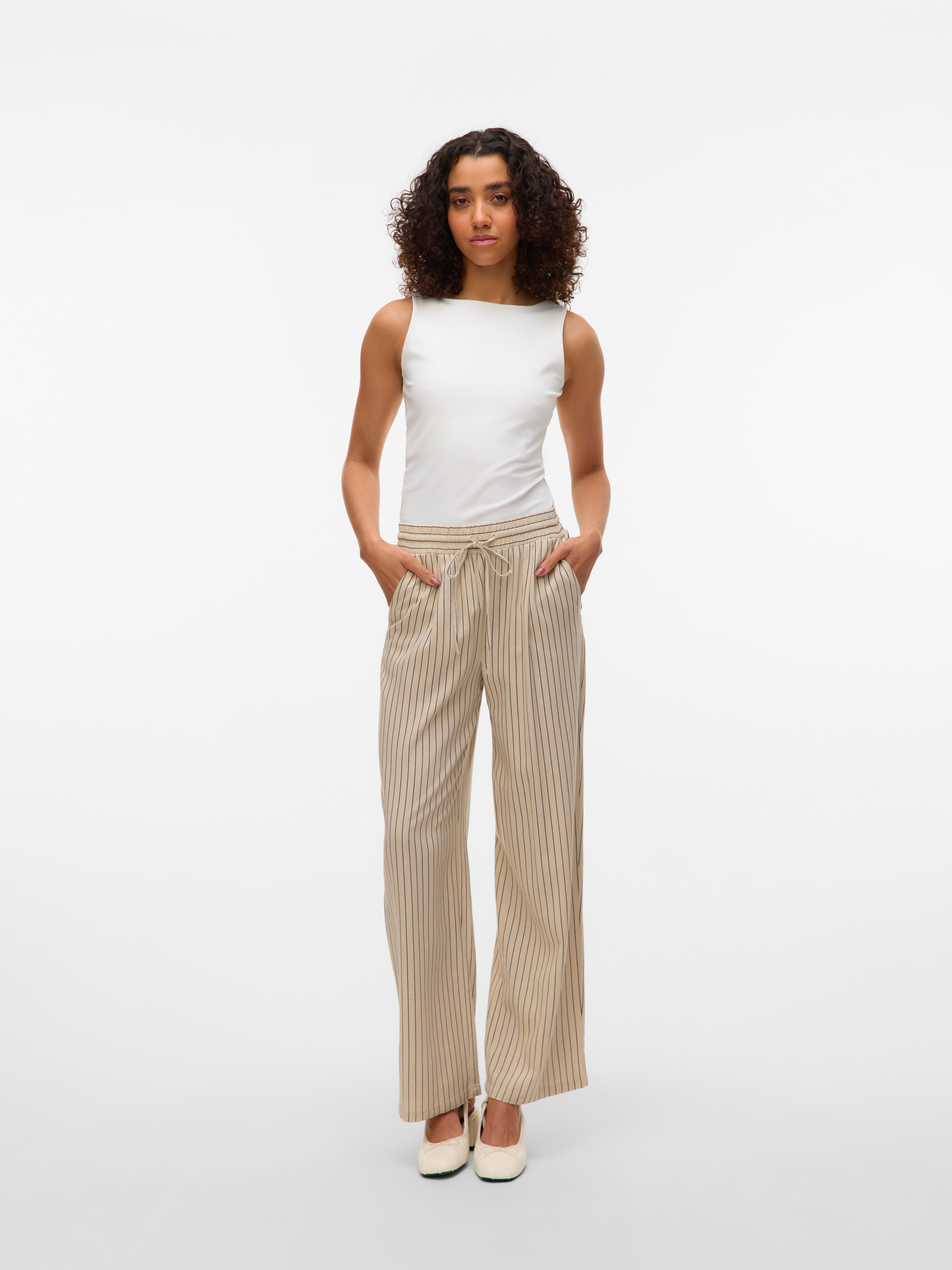 Vero Moda Schlupfhose VMJESMILO HW WIDE PANTS WVN NOOS mit Seitentaschen – Bild 5 von 5