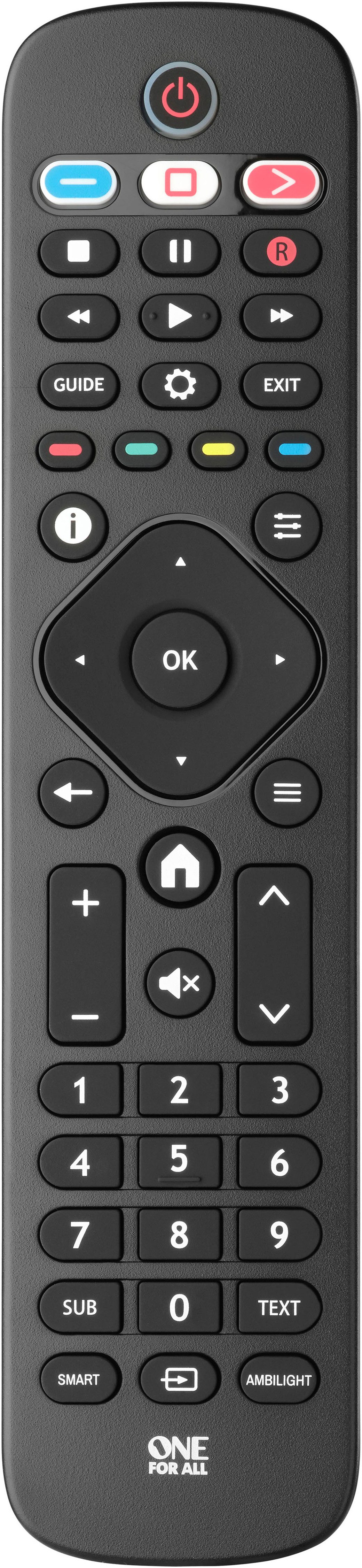 One for All One For All Philips 2.0 Philips Fernbedienung Schwarz Fernbedienung von One For All
