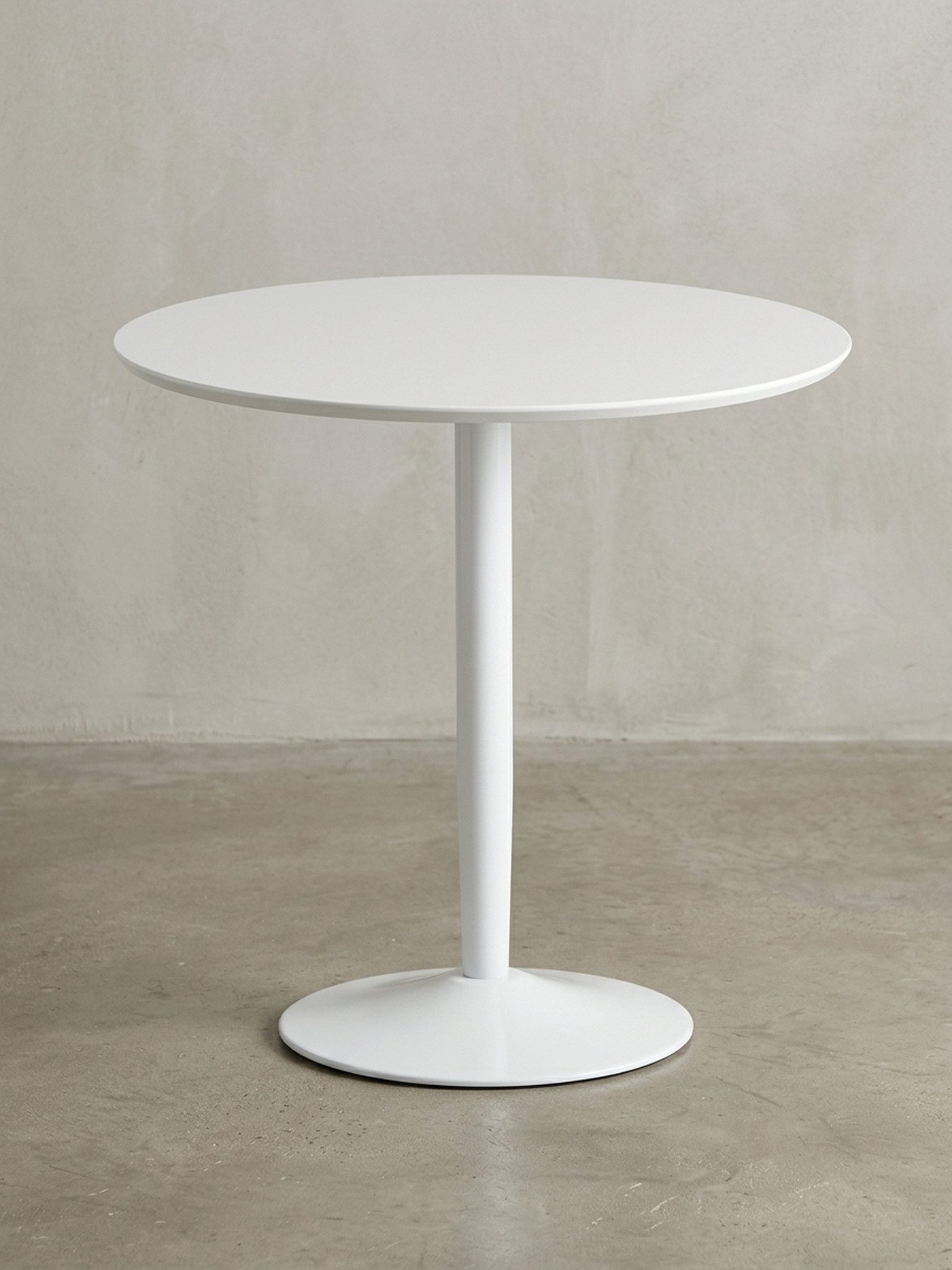 KADIMA DESIGN Esstisch Esszimmertisch für 2 Personen, Hochglanz & Trompeten-Standbein