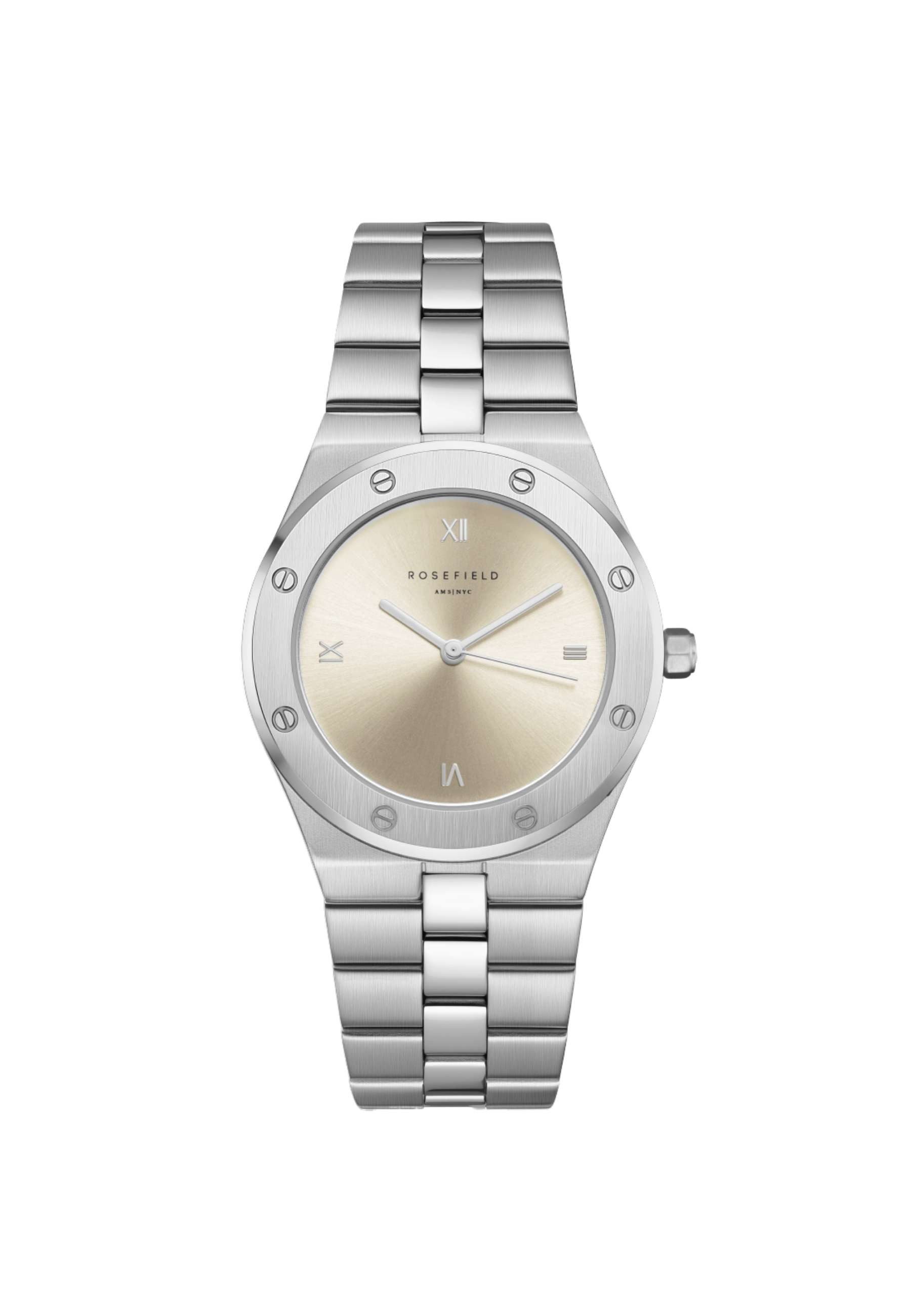 ROSEFIELD Quarzuhr ROSEFIELD Damenuhr Rose 40mm Silberfarben