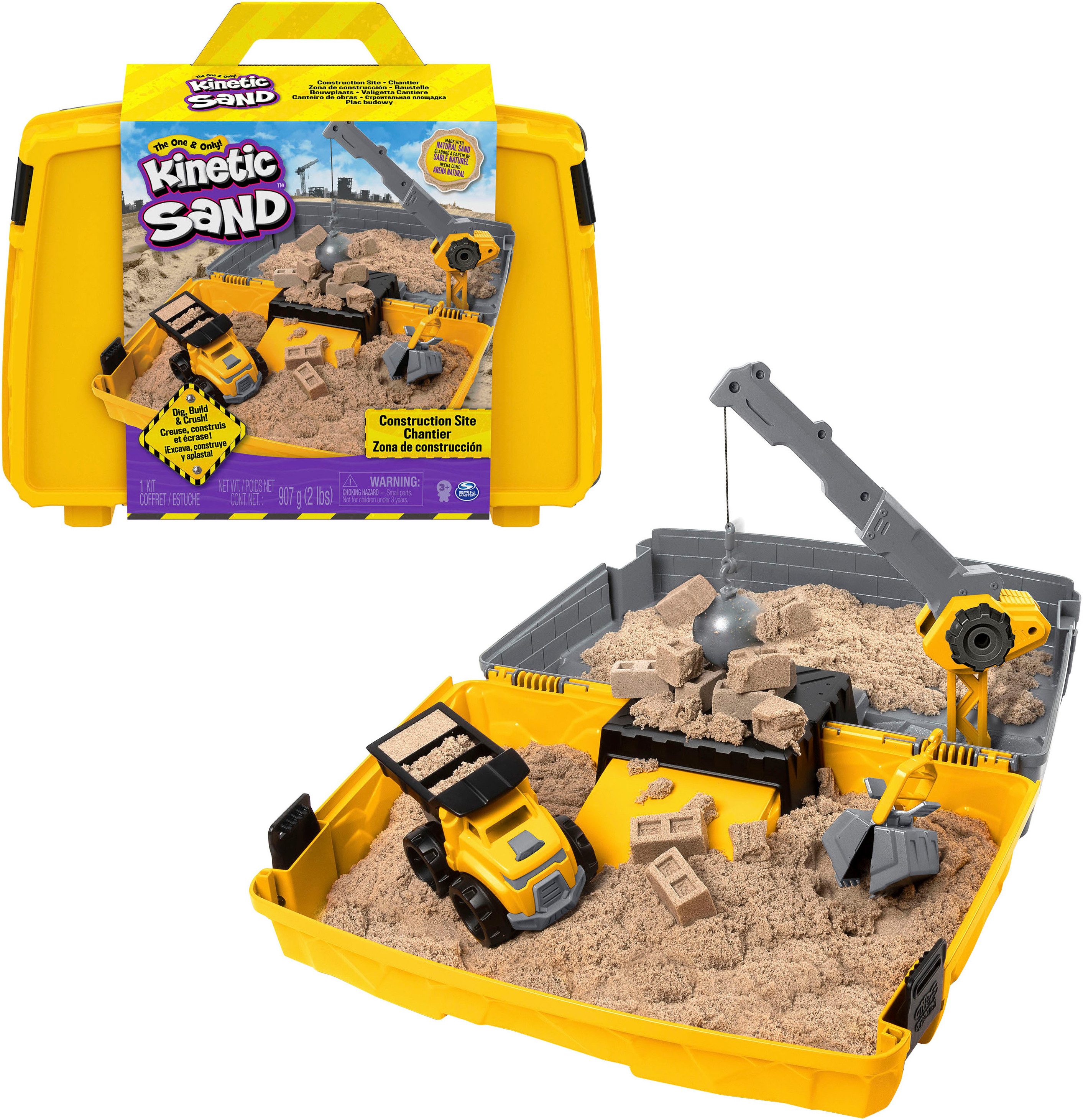 Spin Master Kreativset Kinetic Sand - Construction Folding Sandbox 907 g