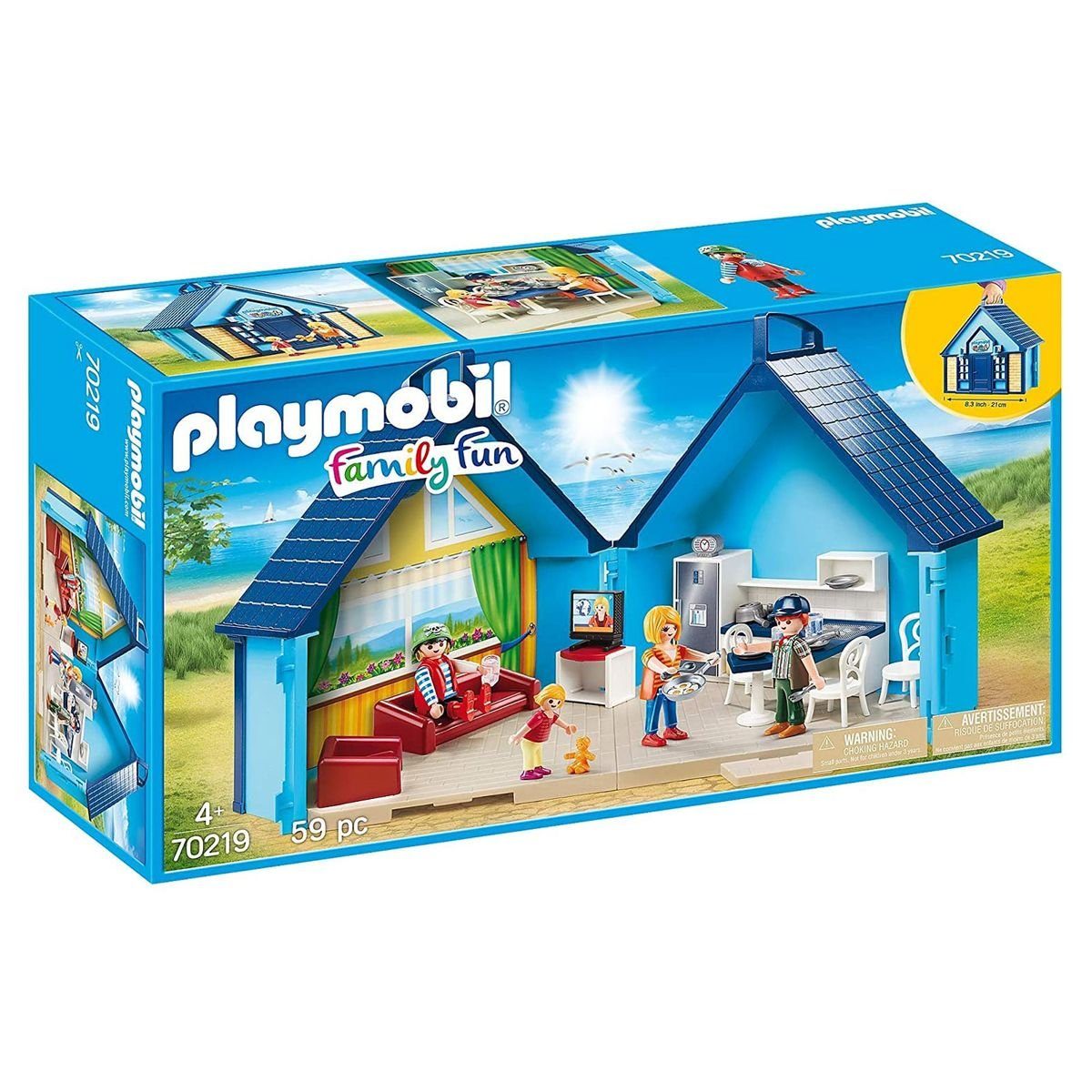Playmobil® Konstruktions-Spielset »PLAYMOBIL 70219 FunPark  Aufklapp-Ferienhaus«