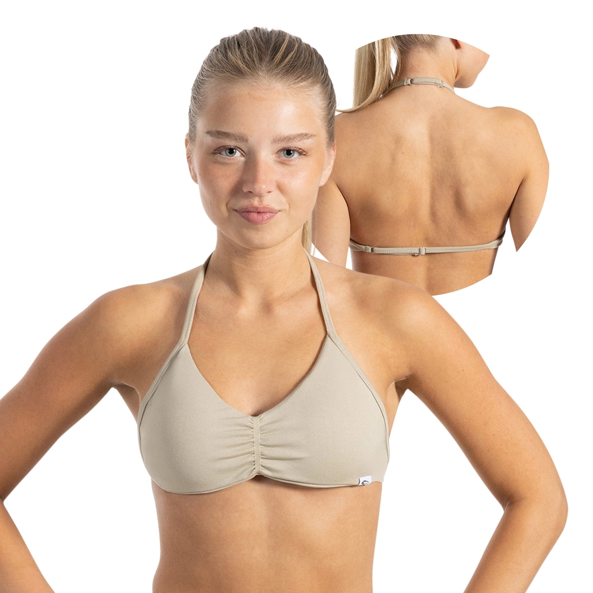 Smilodox Sport-BH Esta, Neckholder Bra, Ringverschluss, Geraffte Front ohne günstig online kaufen