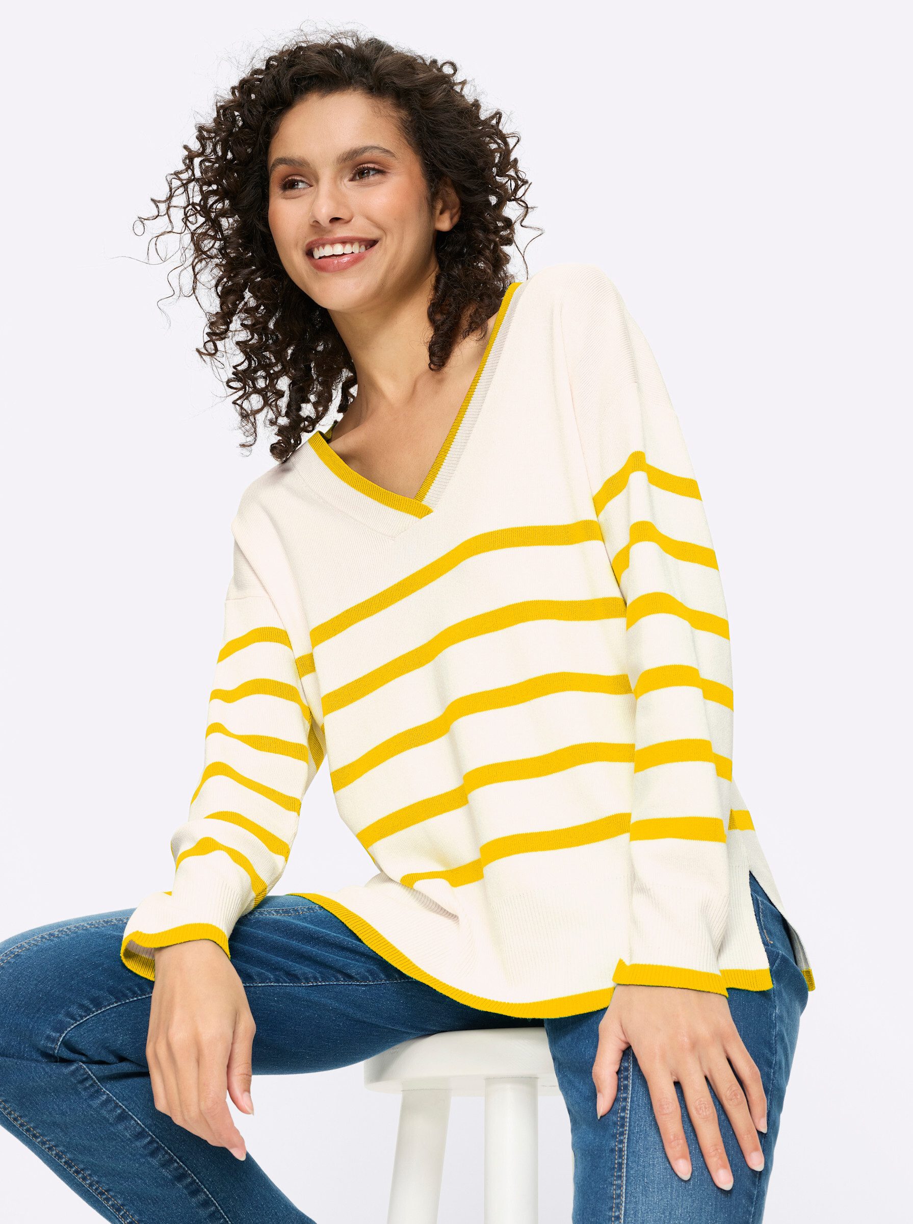 heine Strickpullover Pullover Langarm Feinstrick