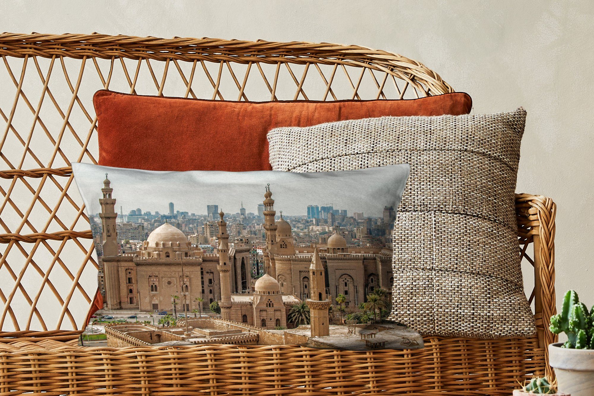 mit Schlafzimmer Zierkissen, Dekoration, in MuchoWow Dekokissen Orientalische Atmosphäre Wohzimmer Dekokissen Füllung, Ägypten,