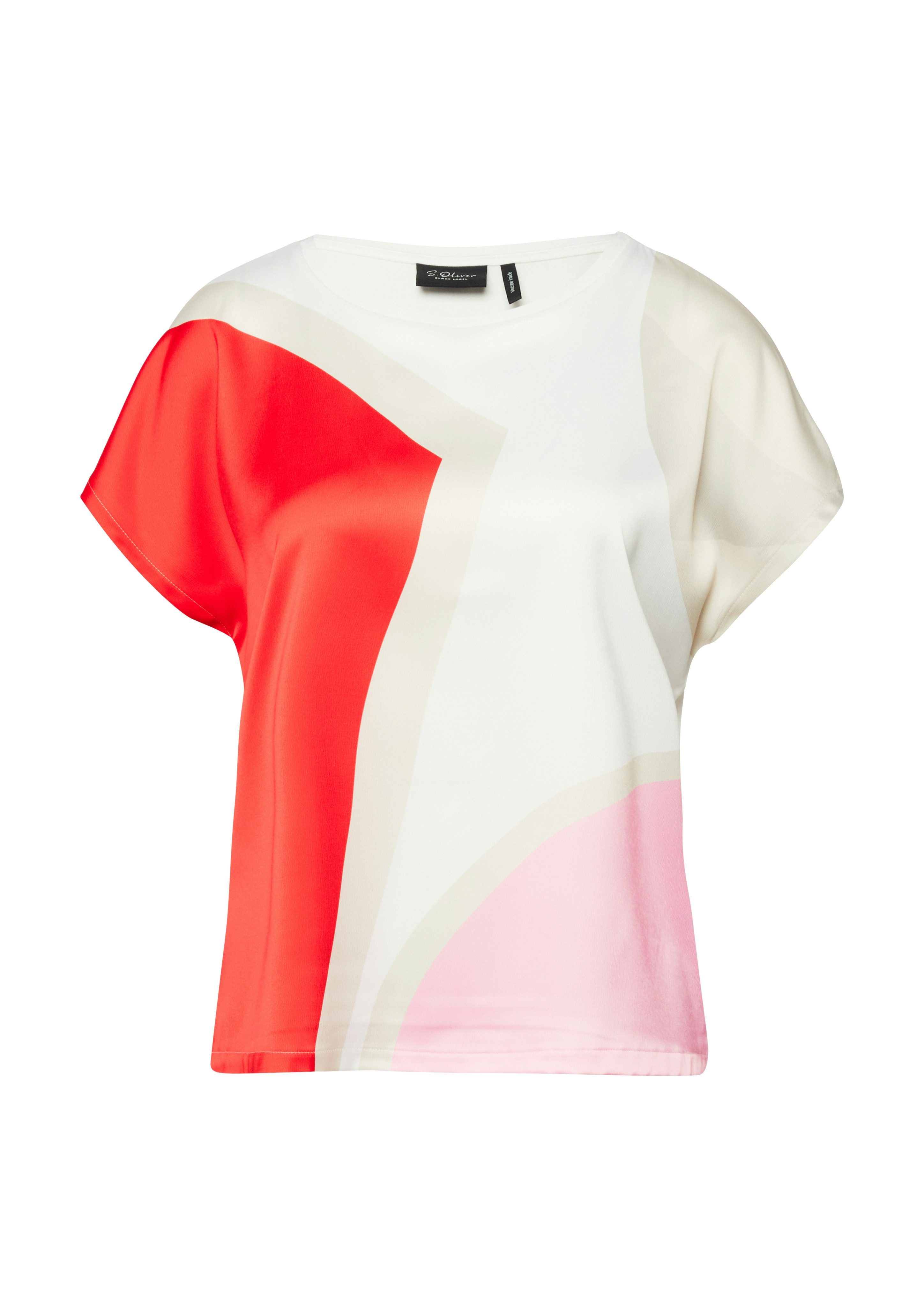 s.Oliver BLACK LABEL T-Shirt mit grafischem Muster günstig online kaufen
