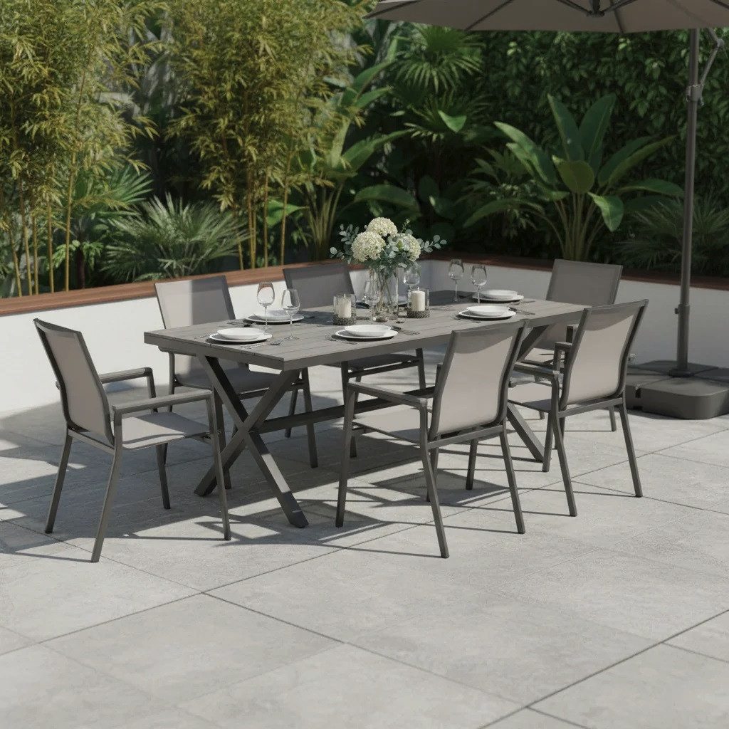 Gardissimo Garten-Essgruppe Gartenmöbel Set Garten Sitzgruppe Catania Terra günstig online kaufen
