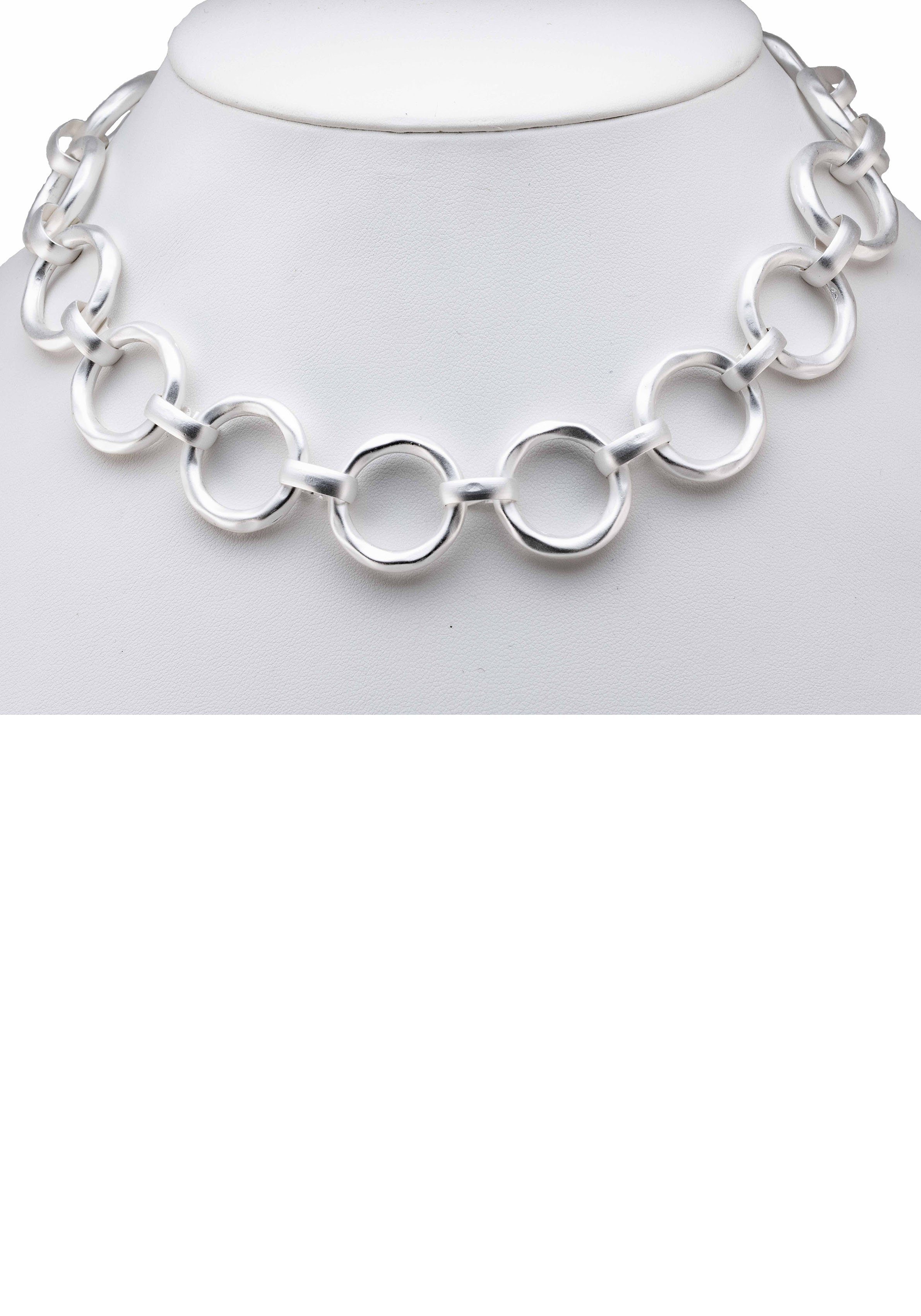 Firetti Collier mit Ringen, rund, matt