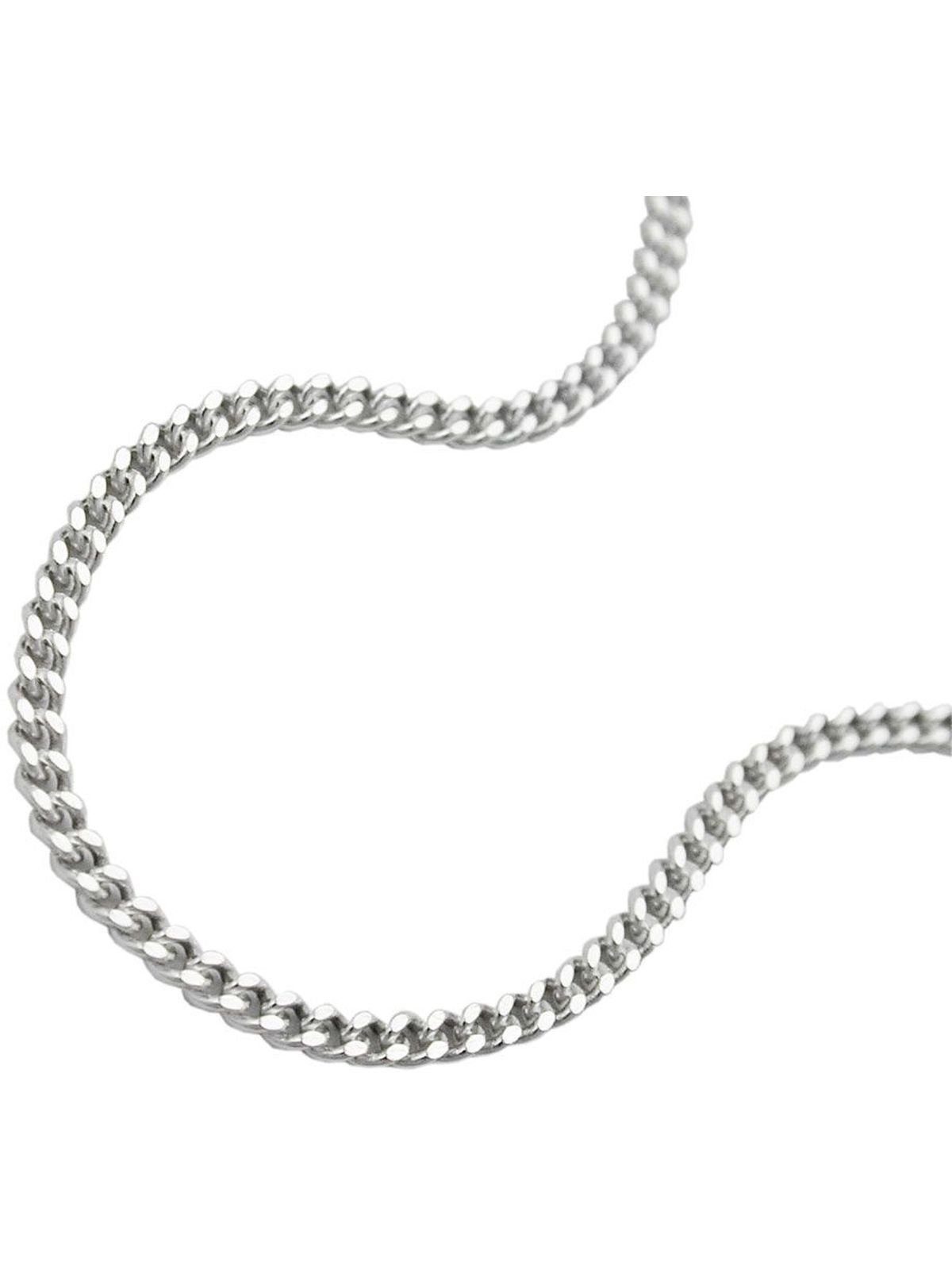 Gallay Silberkette 2x diamantiert 50cm 925 1,4mm (1-tlg) Silber Flachpanzerkette