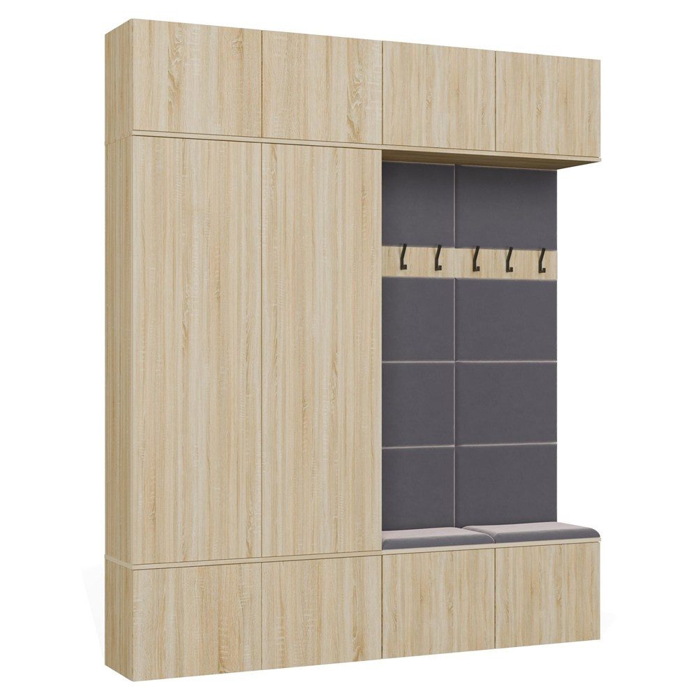 Raumhirsch Furniture Schuhschrank Garderobenschrank für Flur und Eingangsbereich (Kleiderschrank sowie Schuhschrank im SET) verschiedene Farben
