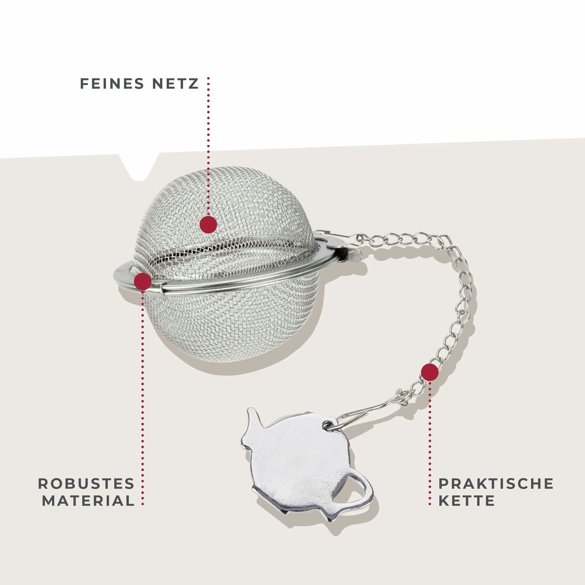 FACKELMANN Teesieb Tee-Ei, Teefilter, Edelstahl-Teeinfuser