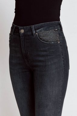 Zhrill Mom-Jeans Capri Jeans ALLEGRA Blau angenehmer Tragekomfort