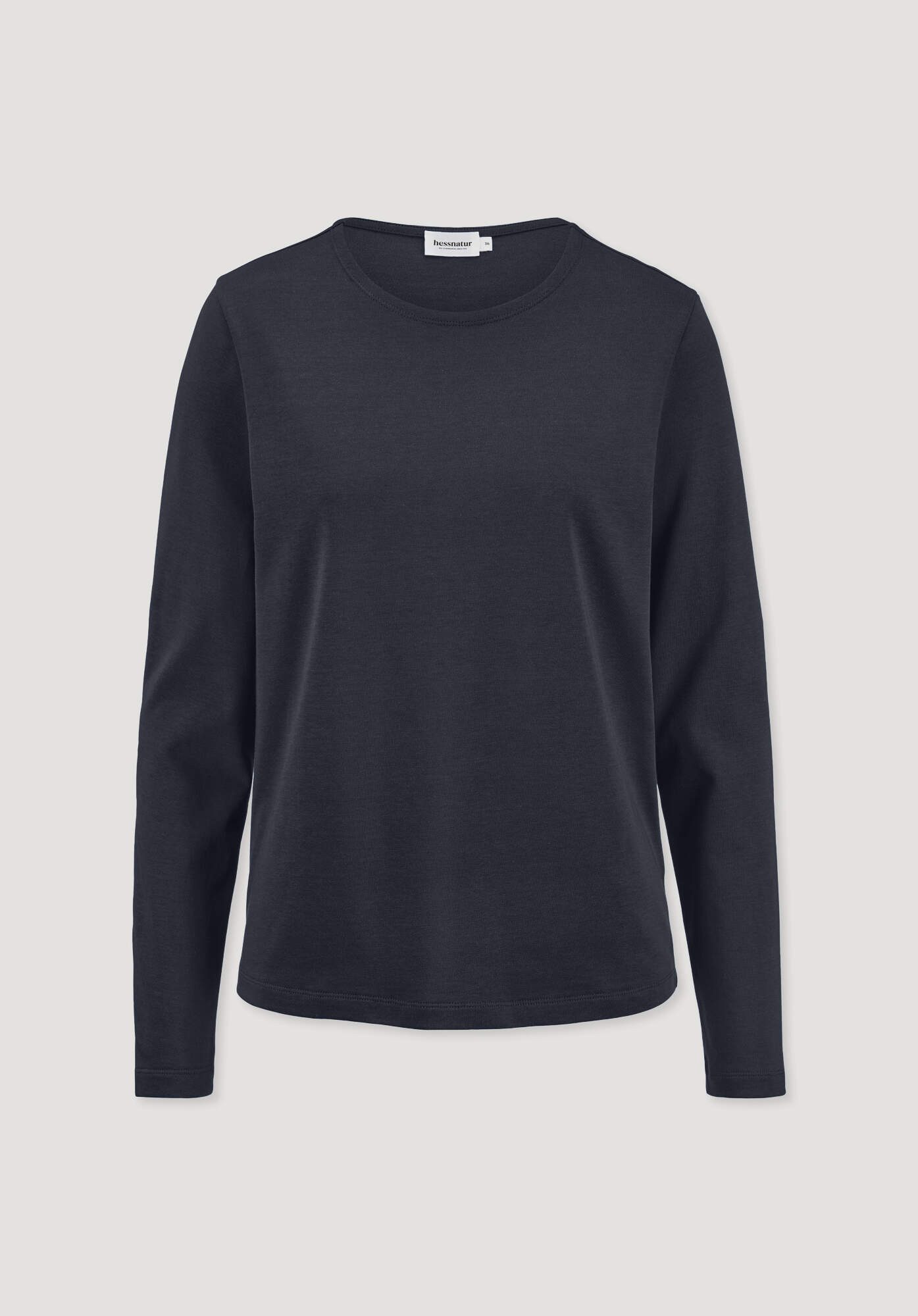 Hessnatur T-Shirt Langarm Regular aus reiner Bio-Baumwolle (1-tlg)