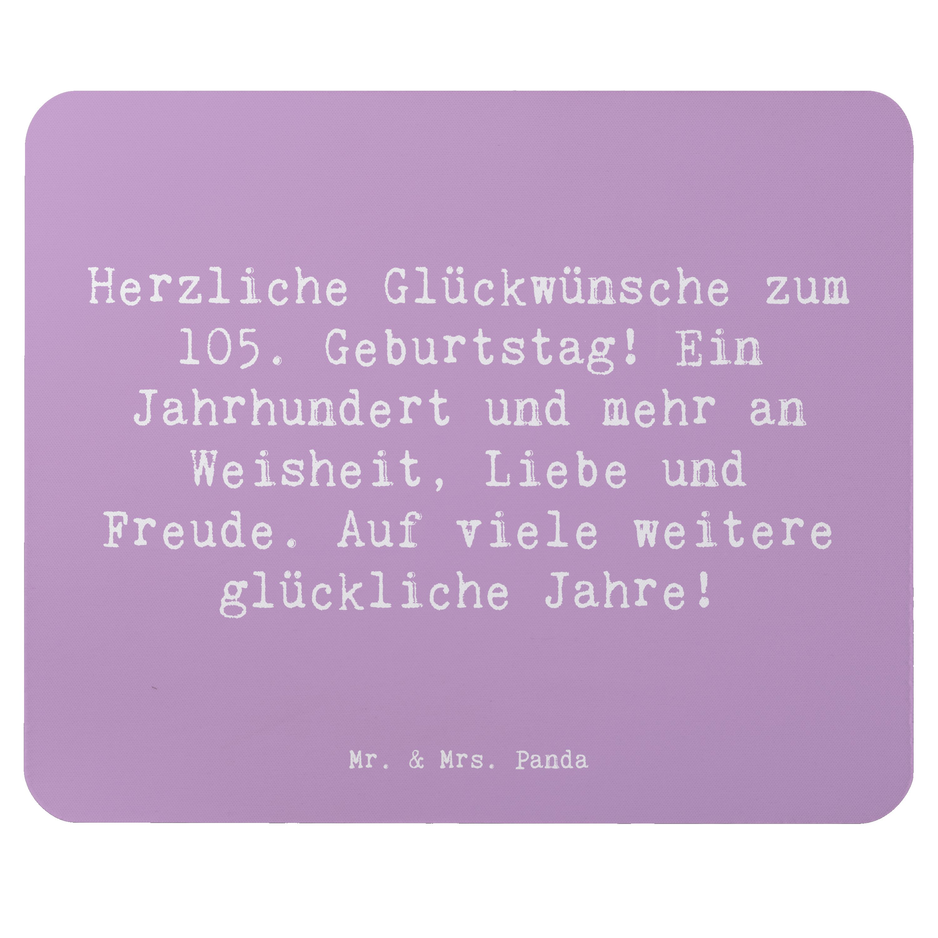 Mauspad Spruch 105. Geburtstag - Lavendeltraum - Geschenk, Gesundheit, Einzig
