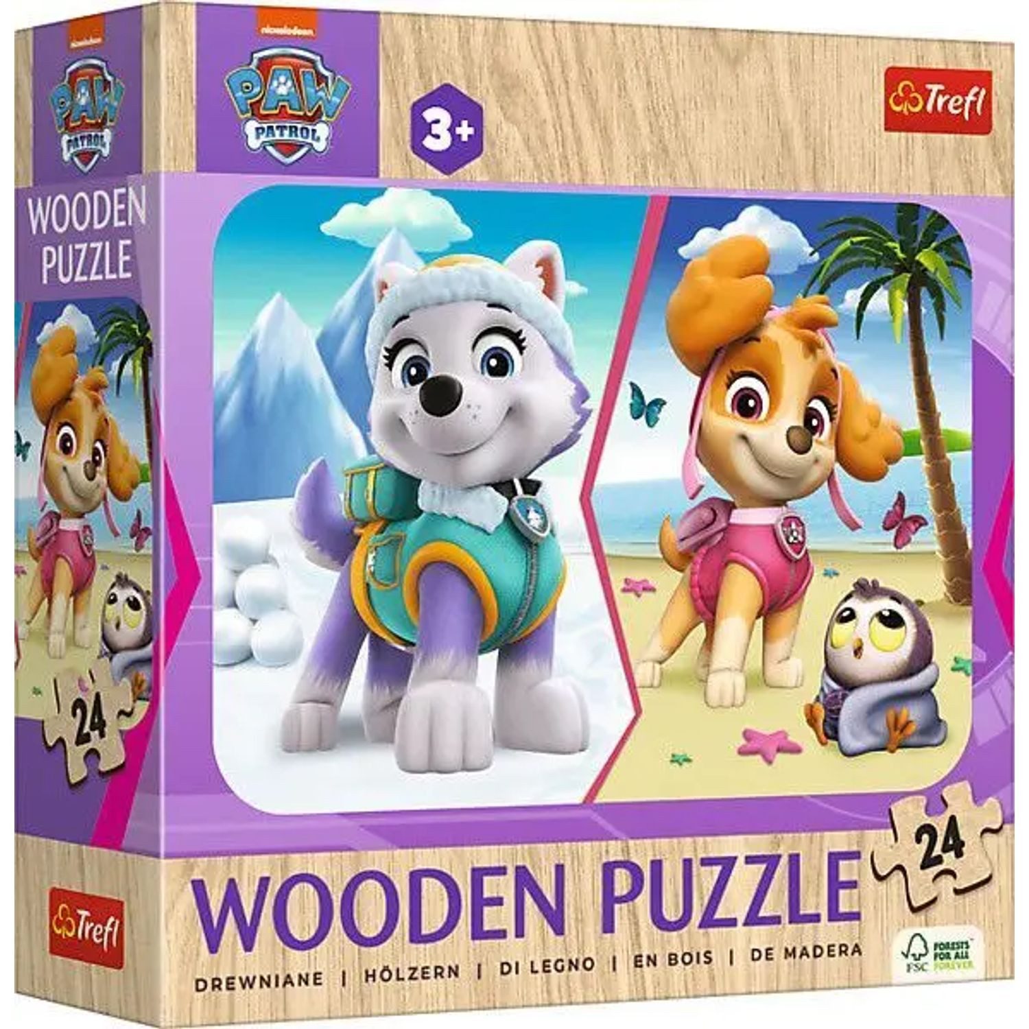 Trefl Puzzle Holz Puzzle Junior 24 - Paw Patrol Girls, 29 Puzzleteile