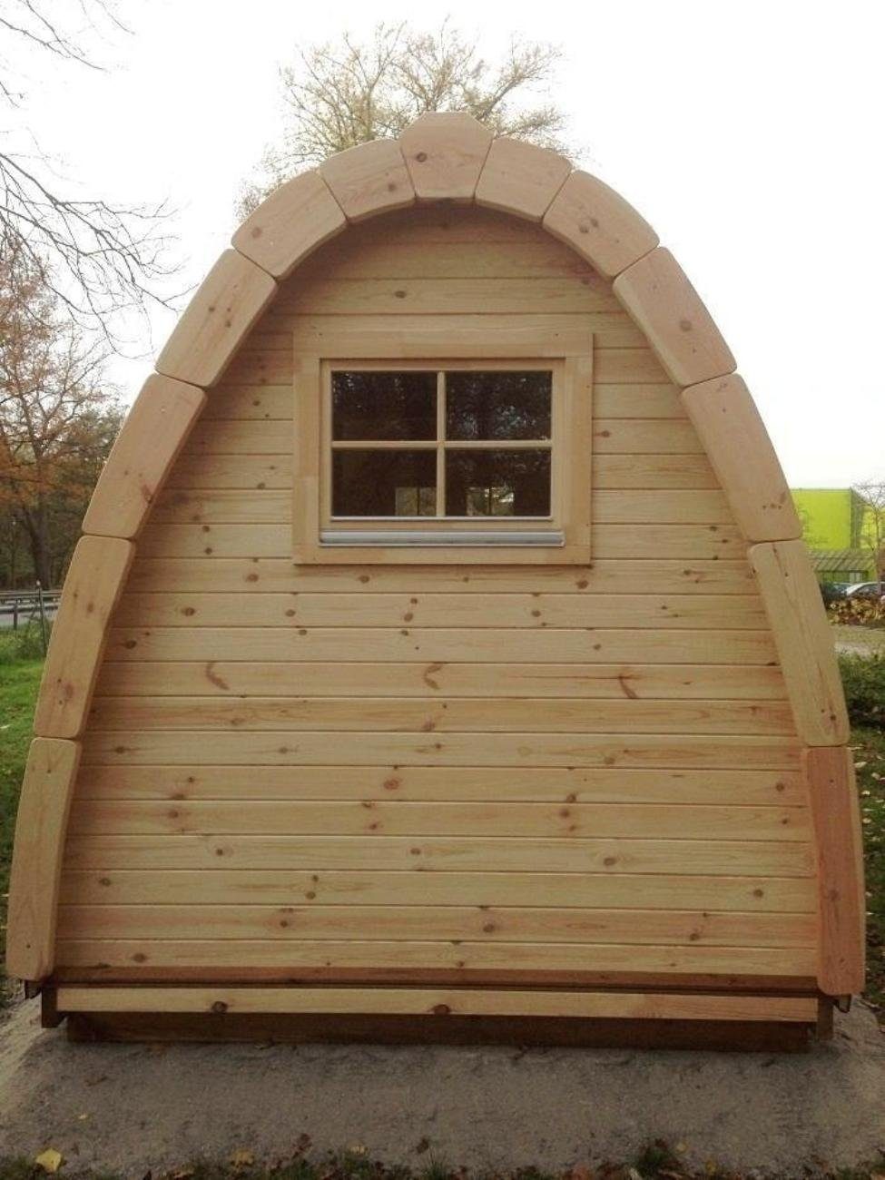 JVmoebel Gartenhaus Schlafkabine aus Holz für Garten und Camping, BxT: 2.4x2.4 cm, (1x Gartenhaus), Made in Europa