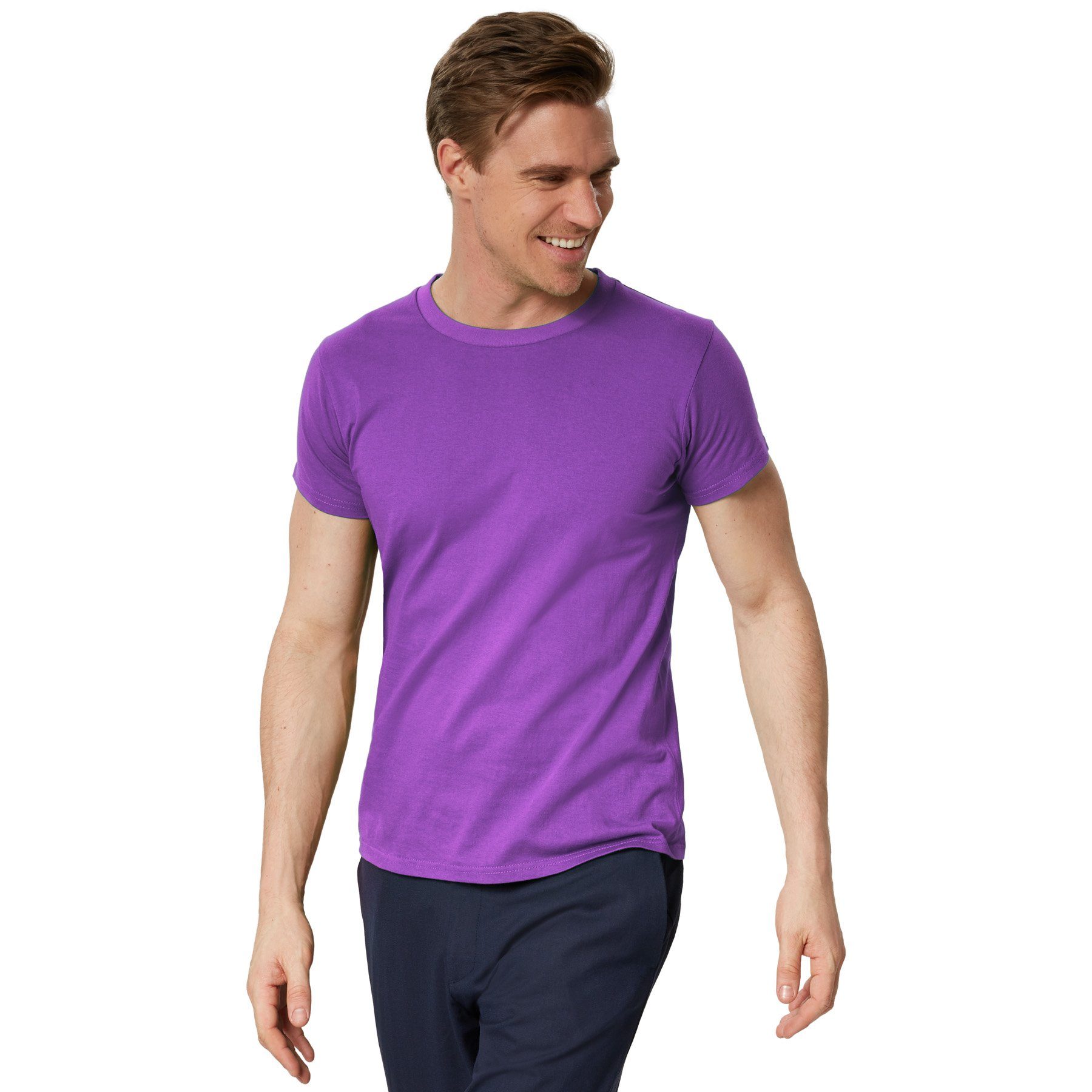 passender Preis dressforfun T-Shirt lila Männer Rundhals T-Shirt