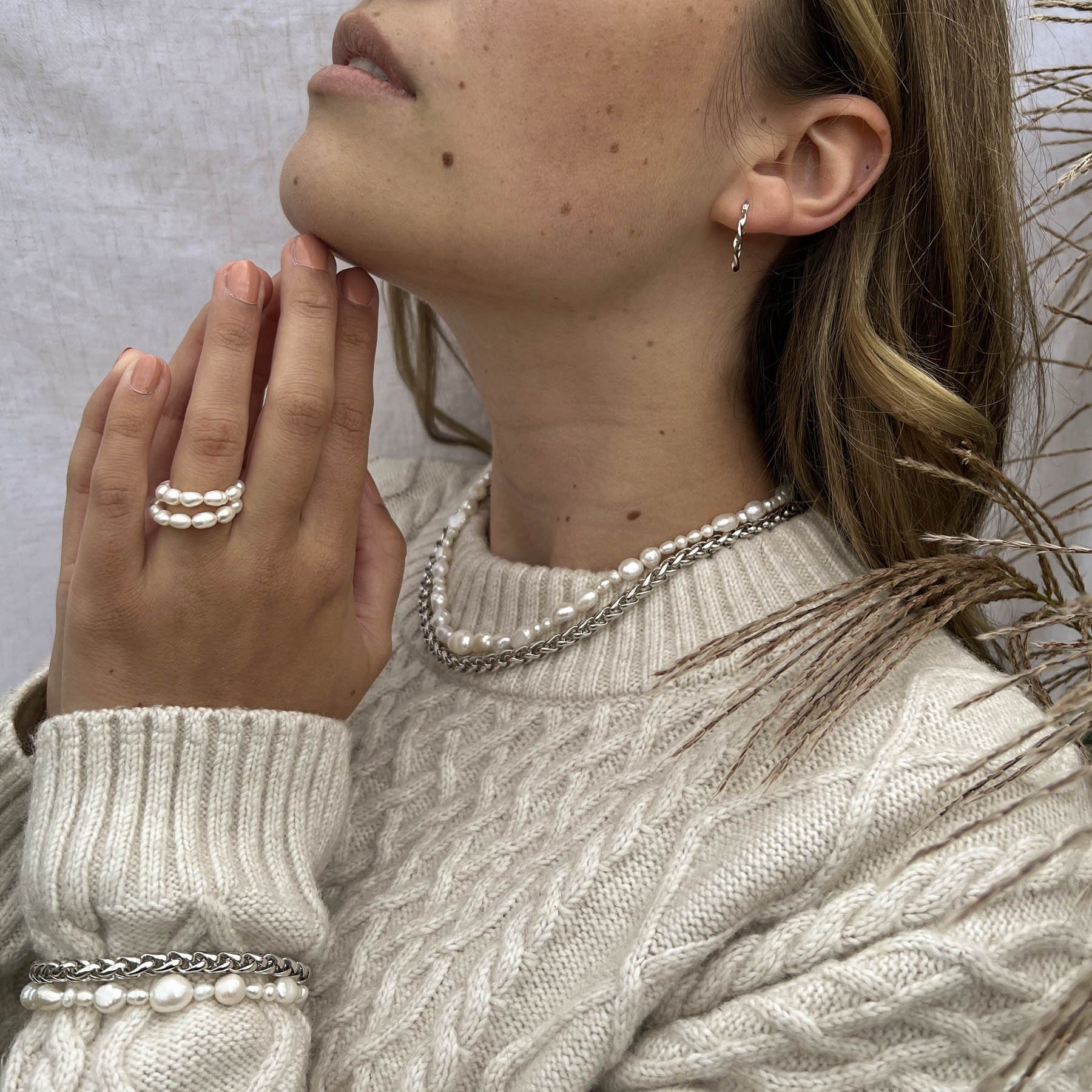 Brandlinger Gliederarmband Armband Amsterdam, chunky Statement Armband vergoldet