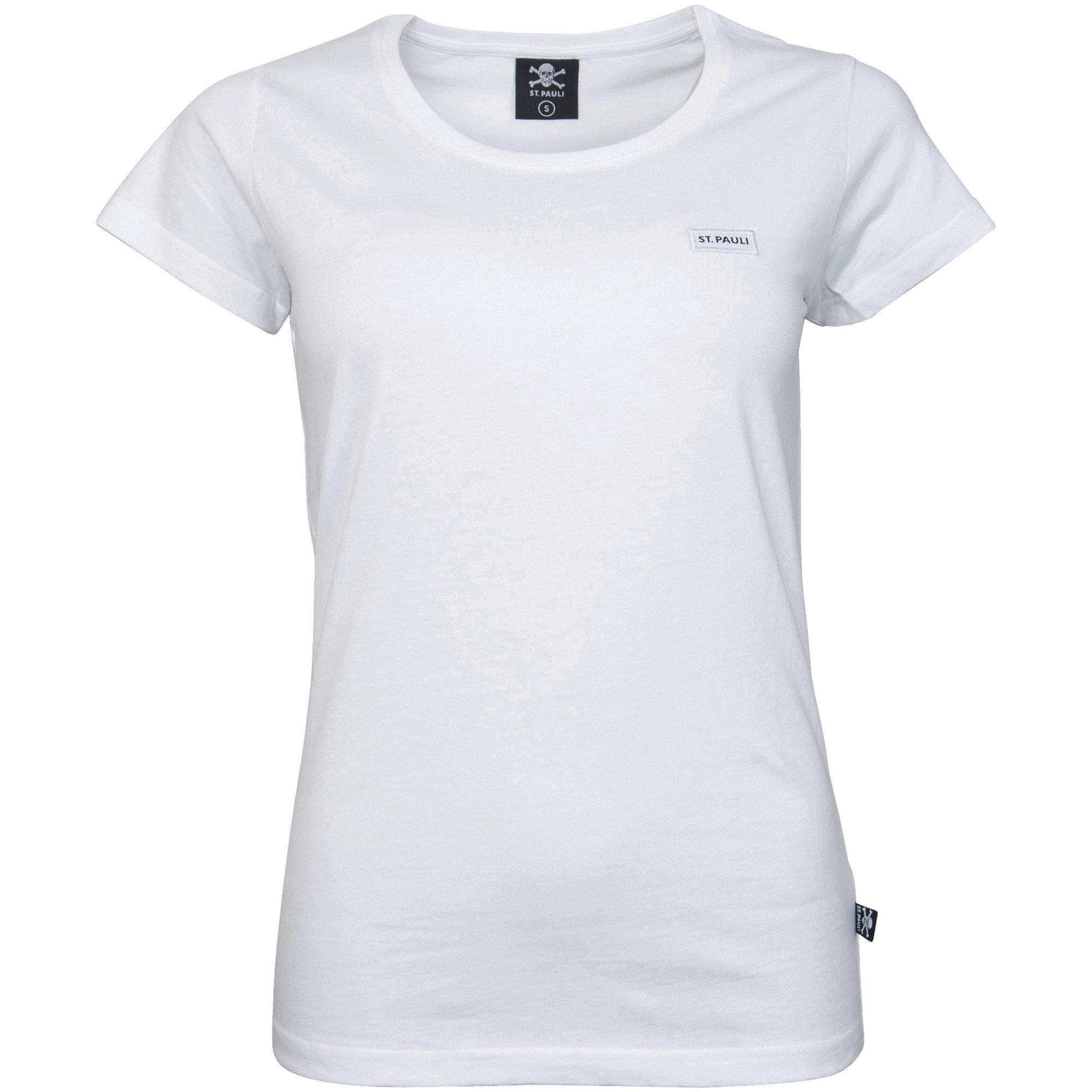 FC St. Pauli T-Shirt FC St. Pauli - Damen T-Shirt Basic Logo in XL - weiß