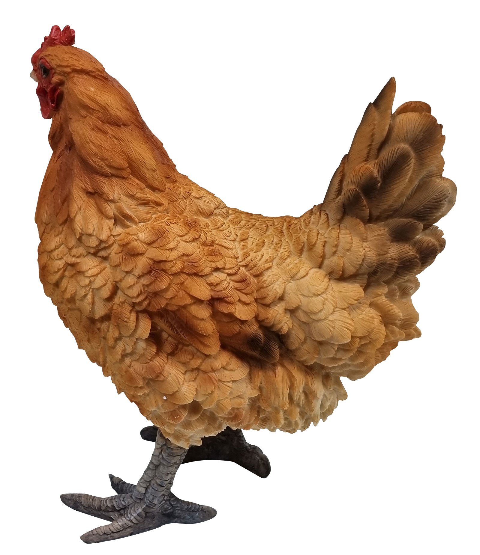 Gartenfigur lebensechte Plus Huhn (1 aus Kunstharz Rosi, Gartenfigur St), Henne Fachhandel