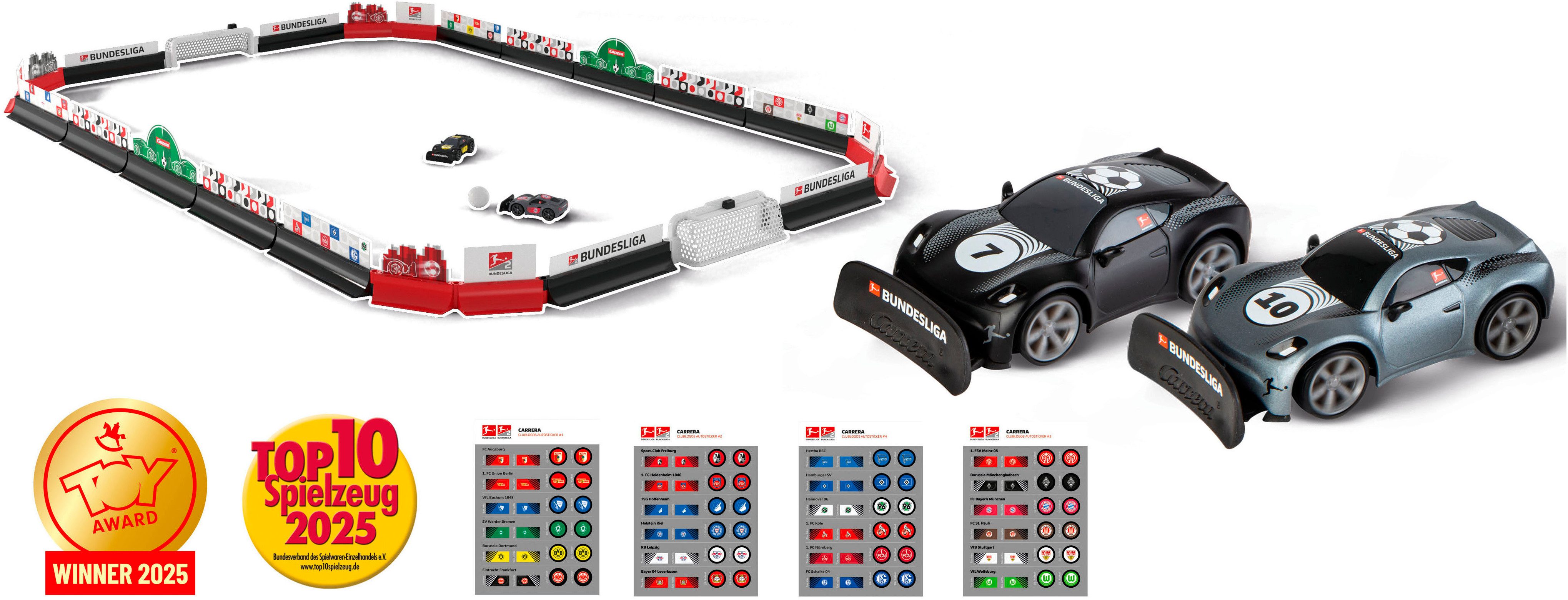 Carrera® RC-Auto Carrera® RC Fußball Set Bundesliga, inkl. Sticker von 24 Clubs