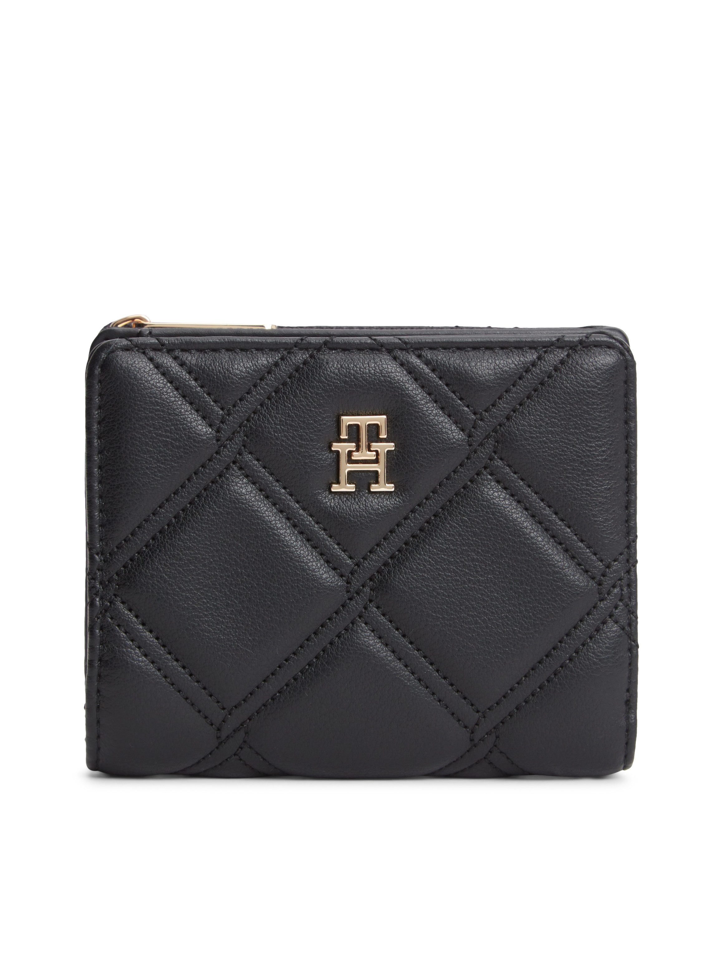 Tommy Hilfiger Geldbörse TH FEMININE BIFOLD, Damen Geldbeutel, Portemonnaie mit goldfarbenem TH-Logoelement