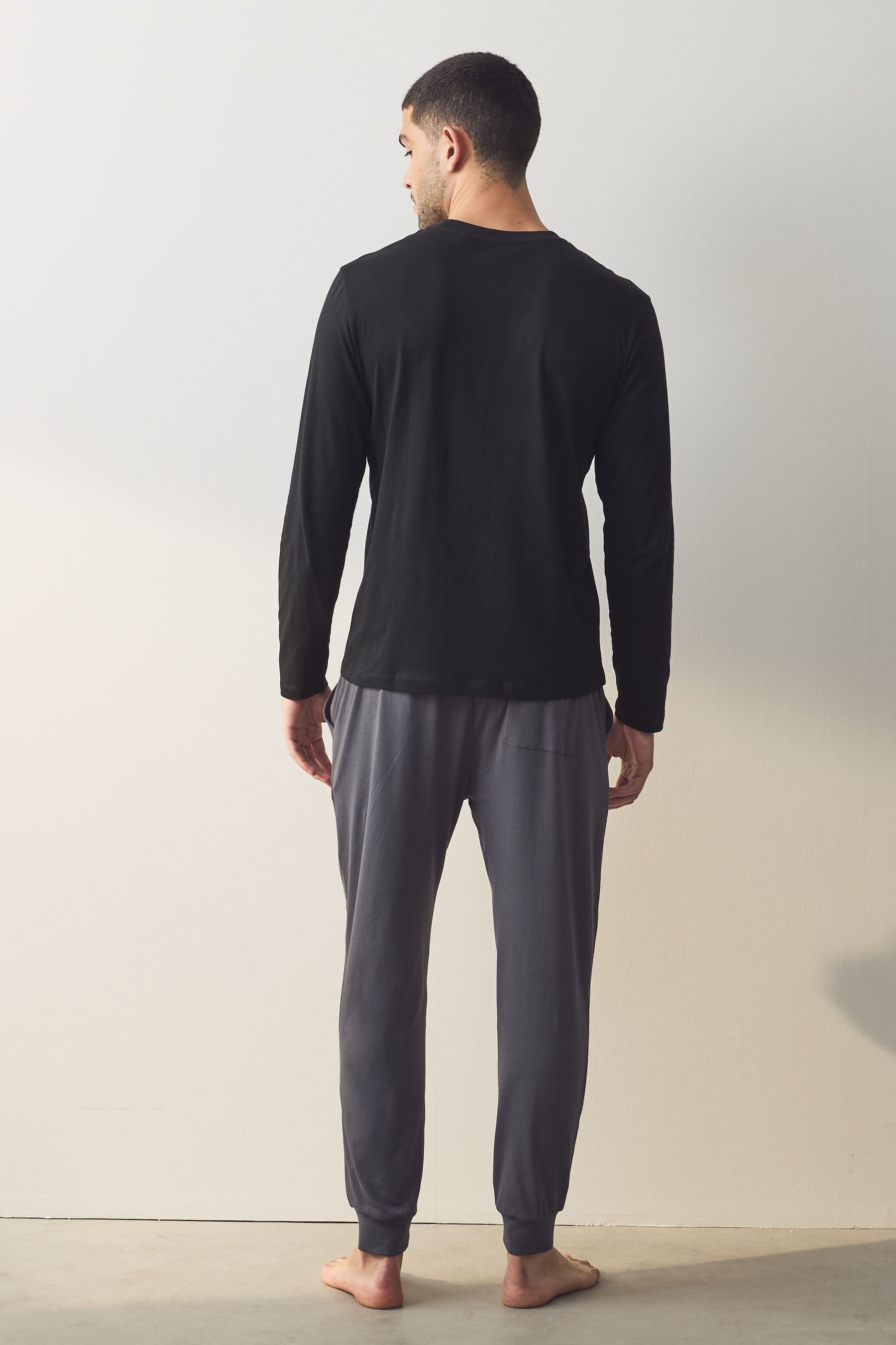 Next Pyjama Langärmeliger Schlafanzug mit Bündchen (2 tlg) günstig online kaufen