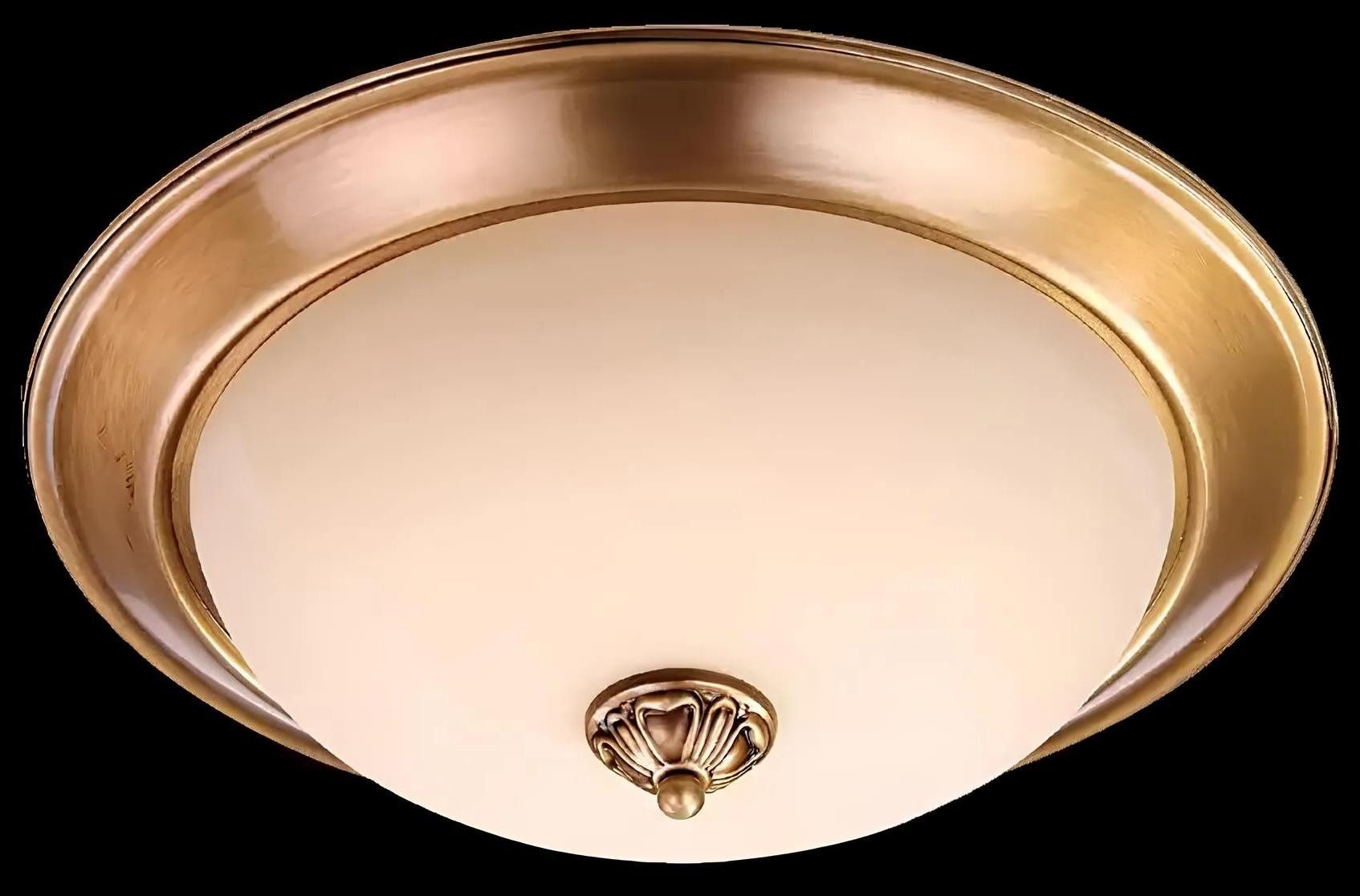 Xlmoebel Deckenleuchte Glas-Kronenlampe in Gold mit elegantem Metall-Design, Keine Funktionen, Hergestellt in Europa