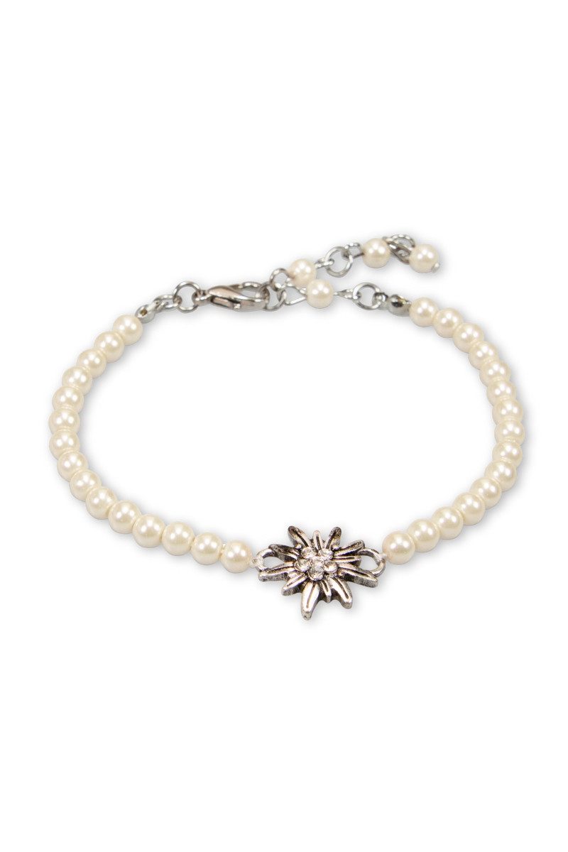 Alpenflüstern Armband Armband Damen - STRASS-EDELWEISS - creme, rosé