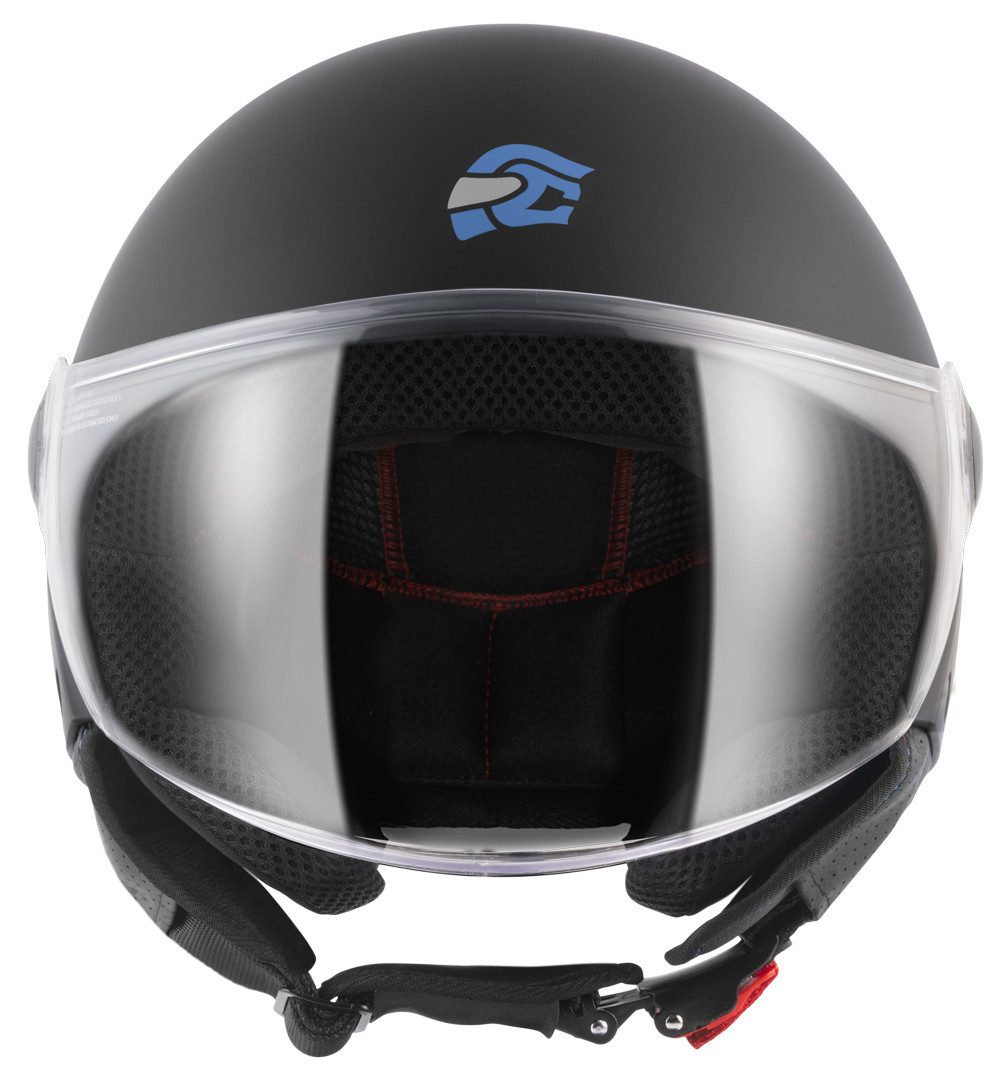 FC-Moto Motorradhelm Square-RS Jethelm, herausnehmbares Innenfutter