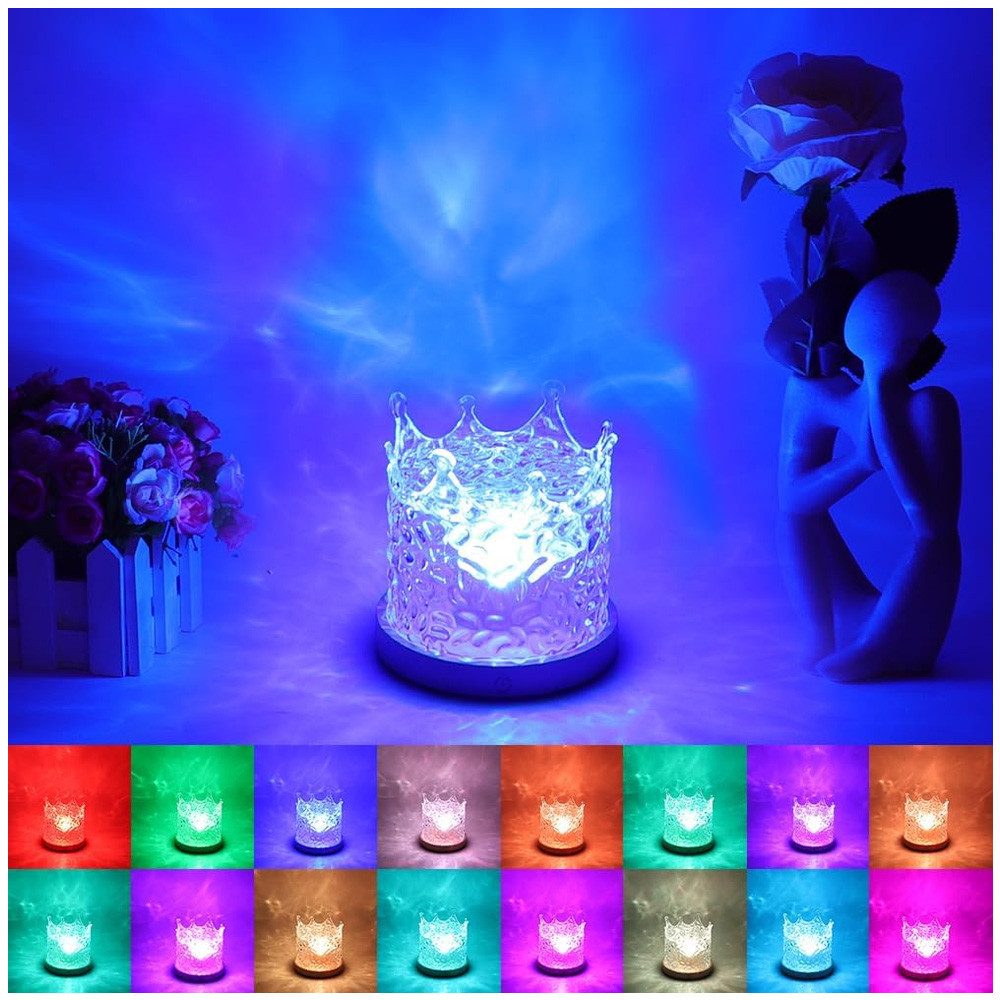 LED Nachtlicht Wasserwellen Lampe,LED Sternenhimmel Projektor Kinder, RGB Wave Lamp