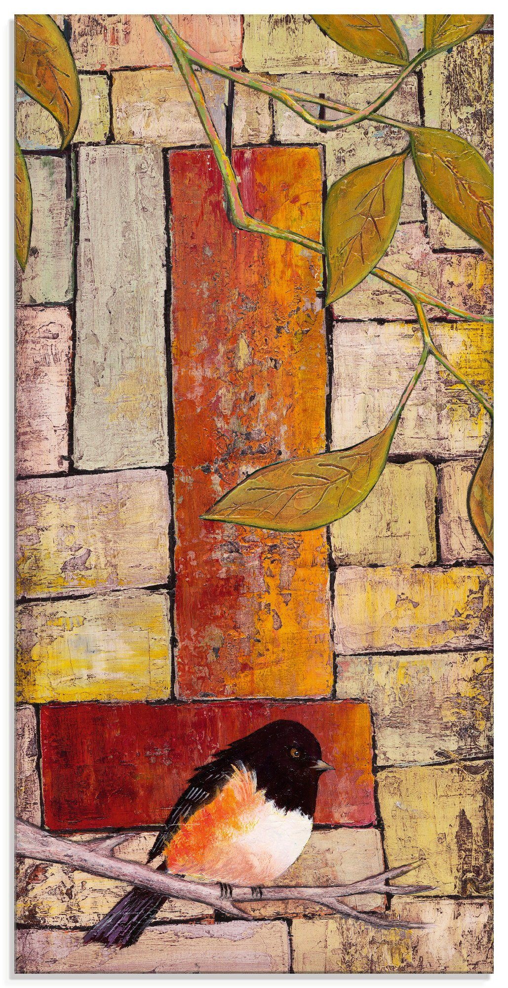 Artland Glasbild »Vogel auf einem Ast I«, Vögel (1 Stück)-Otto