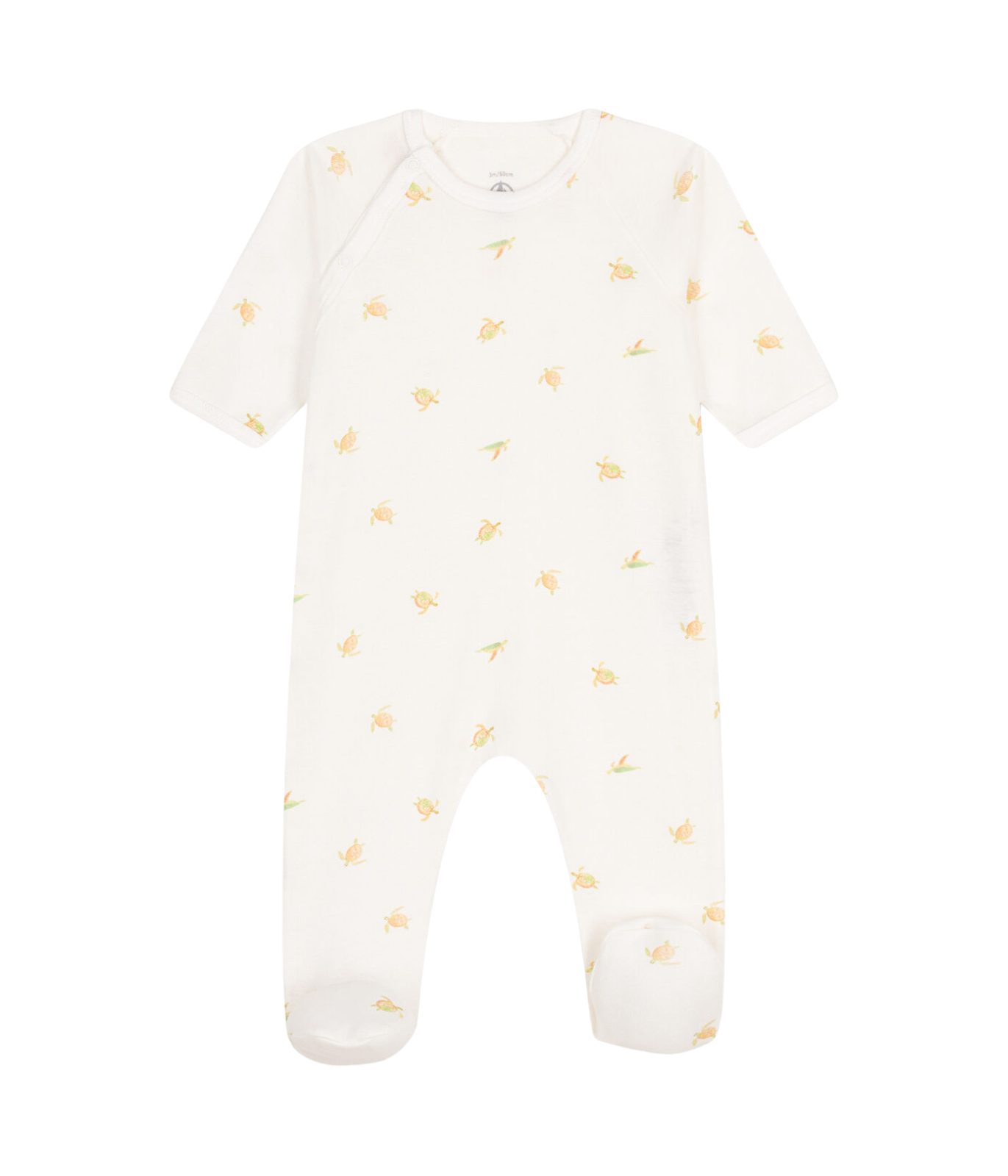 Petit Bateau Strampler Petit Bateau weißer Strampler mit Schildkröten