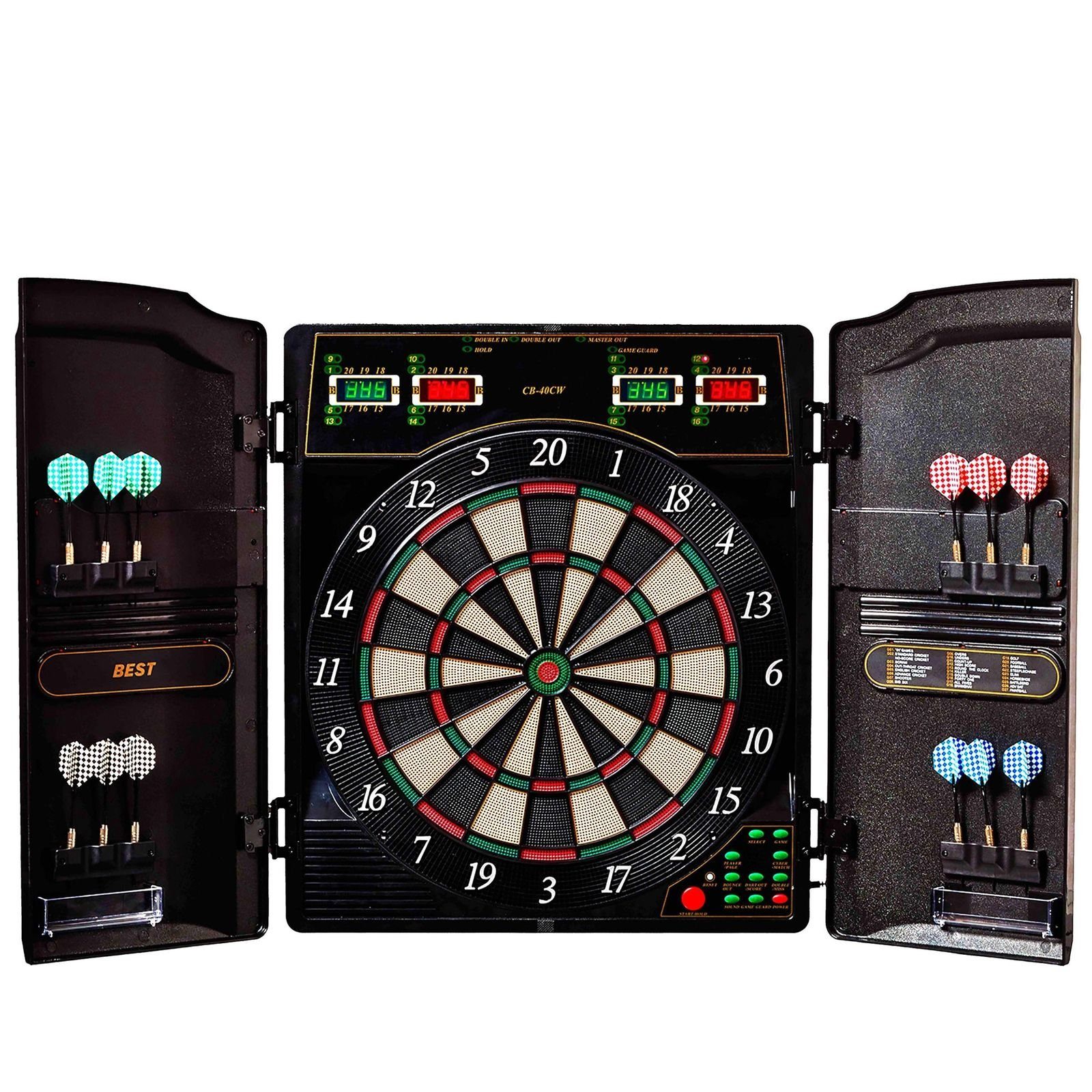 B Best Sporting Dartautomat Elektronische Dartscheibe Oxford Evolution, E-Dartscheibe mit 12 Dartpfeilen & Ersatzspitzen