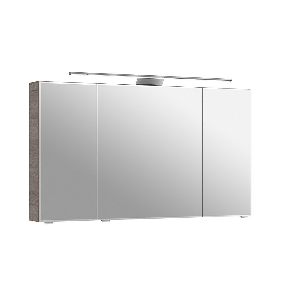 Lomadox Spiegelschrank SOLINGEN-66 in - quer Terra 120/70/17cm Eiche B/H/T: Sanremo Nb