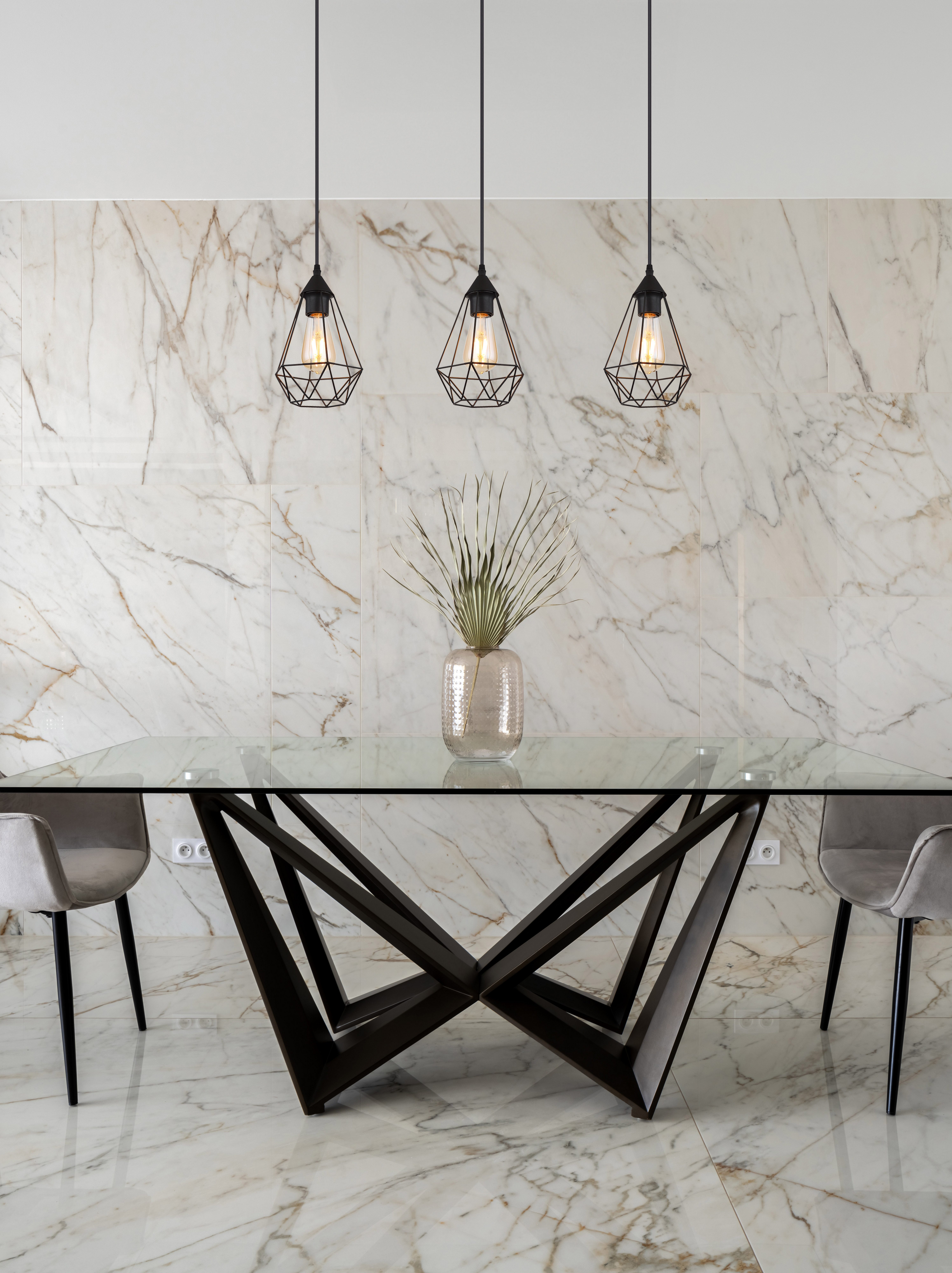 GLOBO LIGHTING Hängeleuchte ZACHARY, ohne Leuchtmittel, Hängelampe/Pendelleuchte/Esszimmer/Wohnzimmer/Esstisch