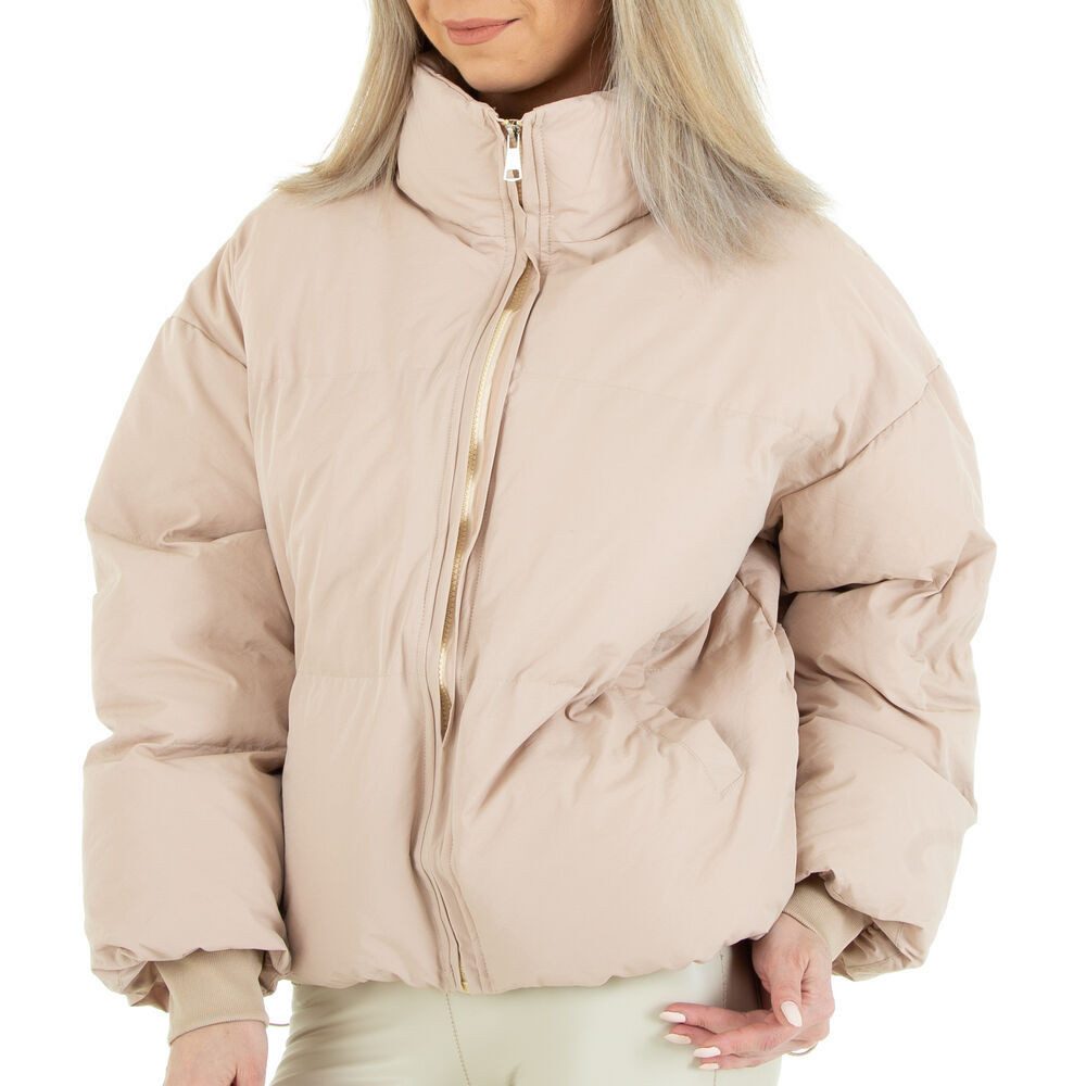 Ital-Design Winterjacke Damen Freizeit (87256377) Gefüttert Winterjacke in Hellbraun