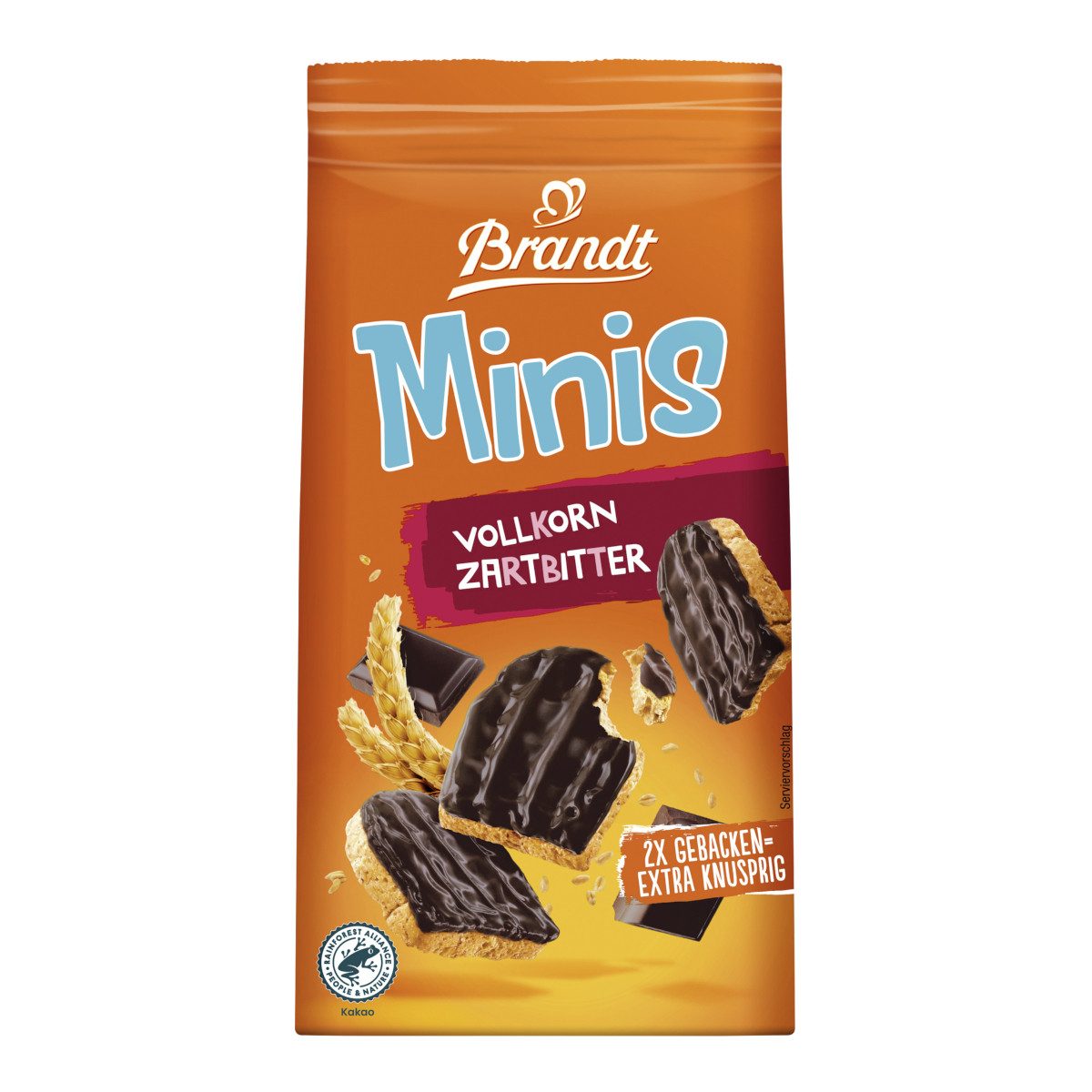 Brandt Brot, Brandt Zwieback Minis Vollkorn Zartbitter feinherbe Schokolade 95g