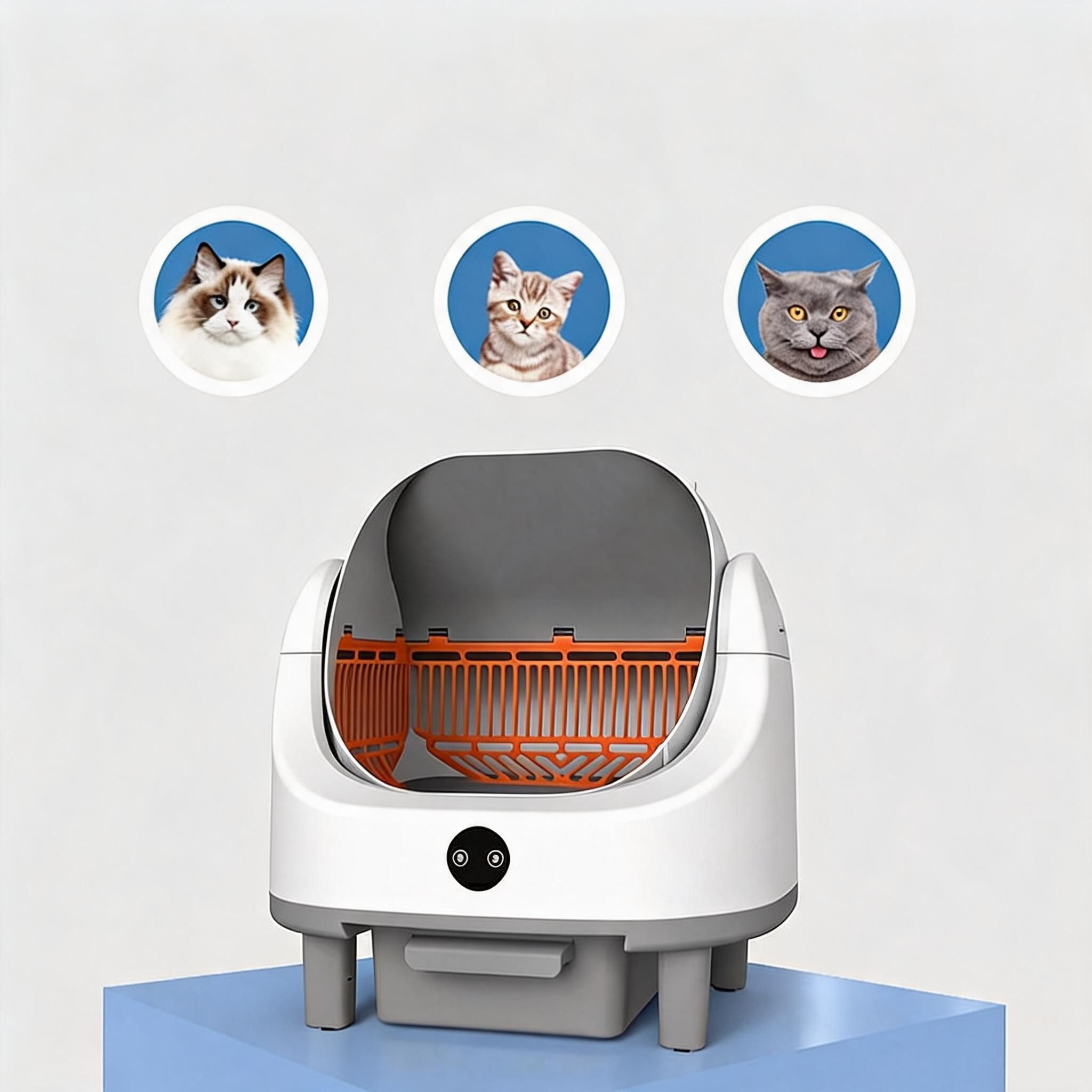 GarveeMore Katzentoilette Selbstreinigende Katzentoilette Automatische Katzentoilette 96 L