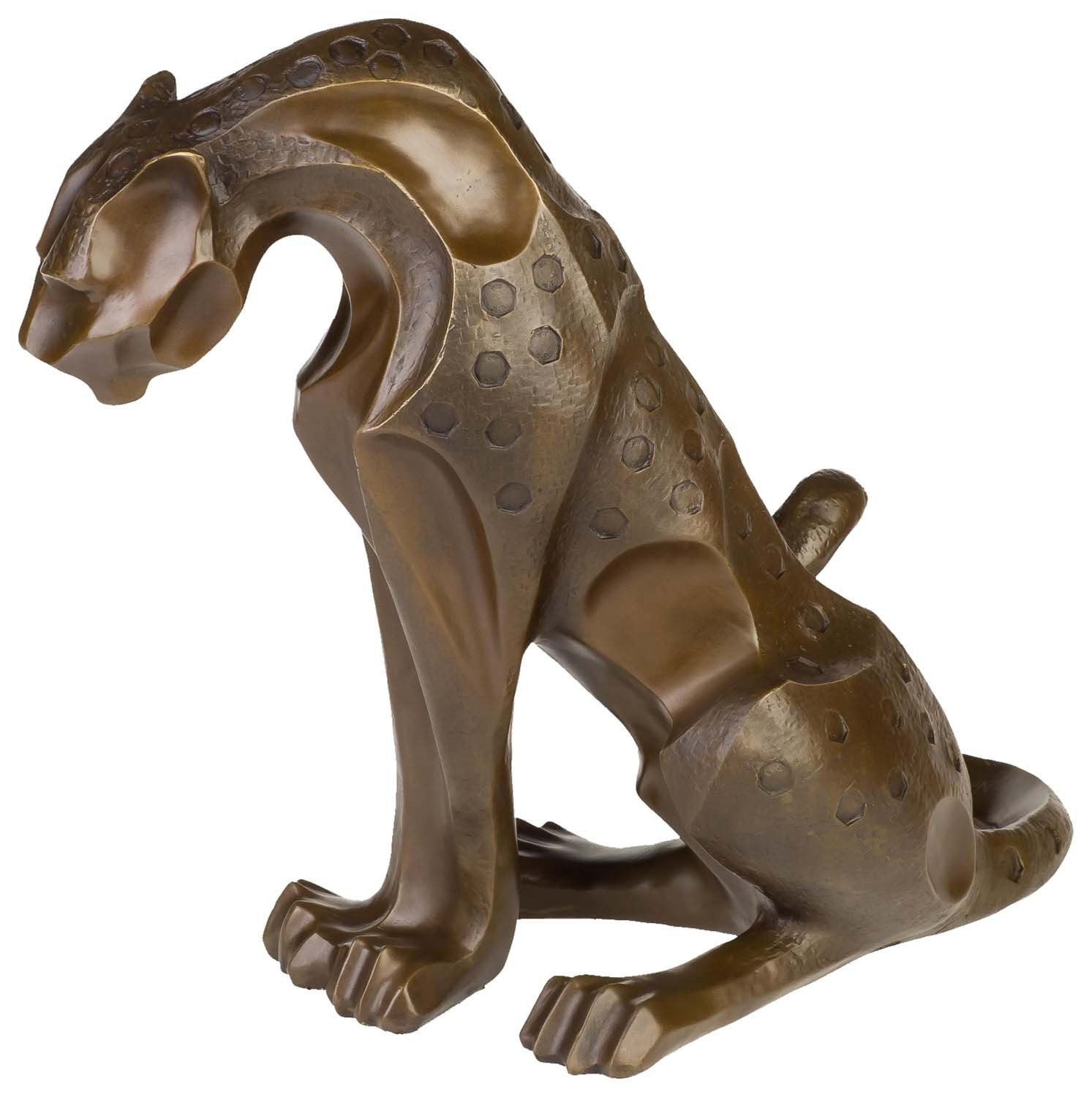 Skulptur Aubaho Bronzeskulptur Bronze Skulptur Figur Antik- Bronzefigur Jaguar Panther