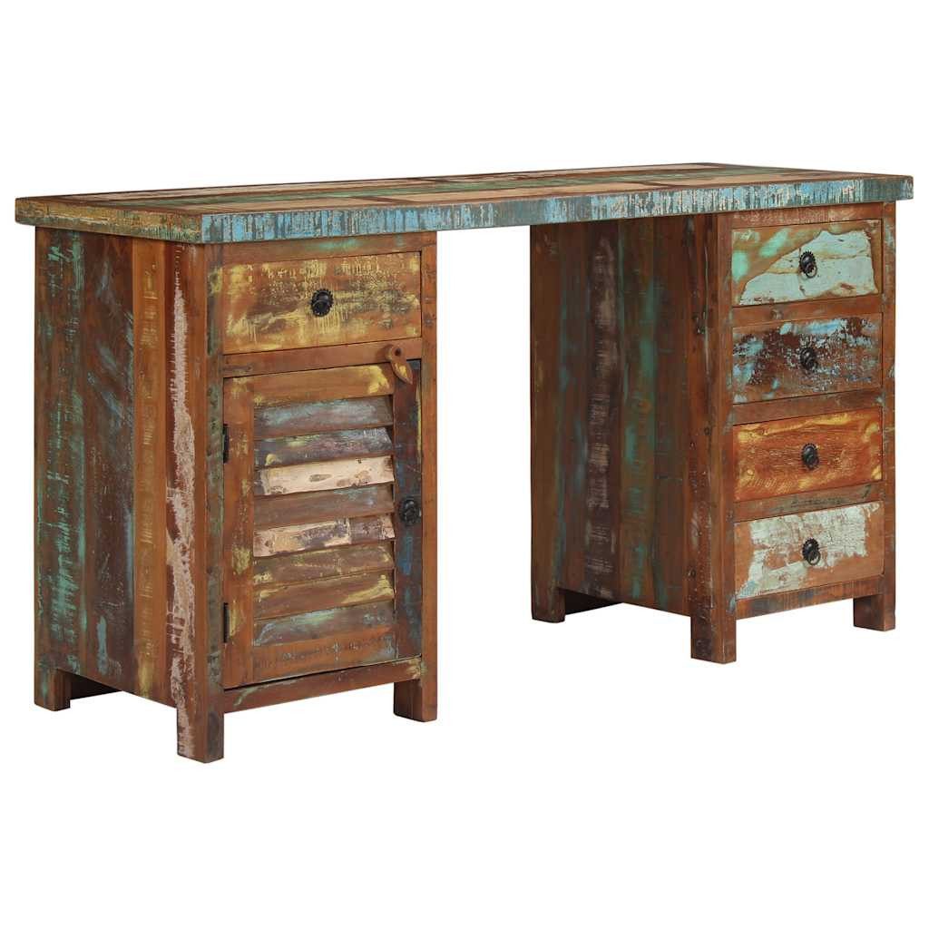 vidaXL Schreibtisch Schreibtisch Altholz Massiv 140x50x77 cm