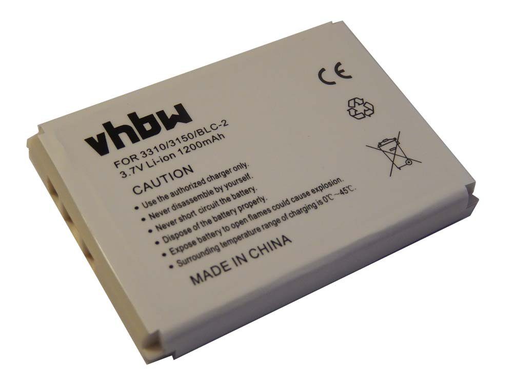 vhbw Ersatz für CipherLab BA-80S1A2, KB1B371200005 für Smartphone-Akku Li-Ion 1200 mAh (3,7 V)