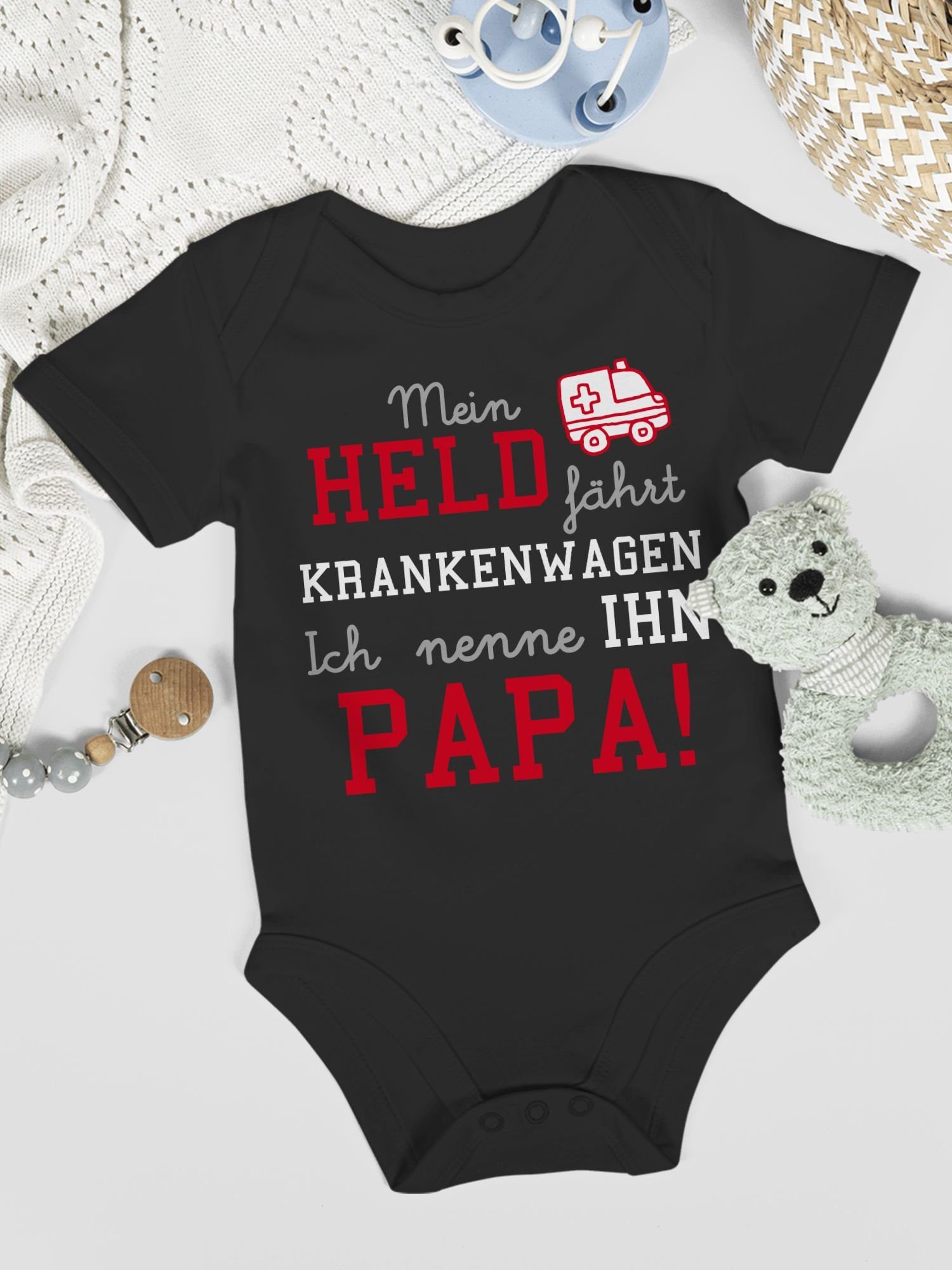 Held Krankenwagen Mein Sprüche Schwarz Shirtbody Baby 3 Shirtracer fährt