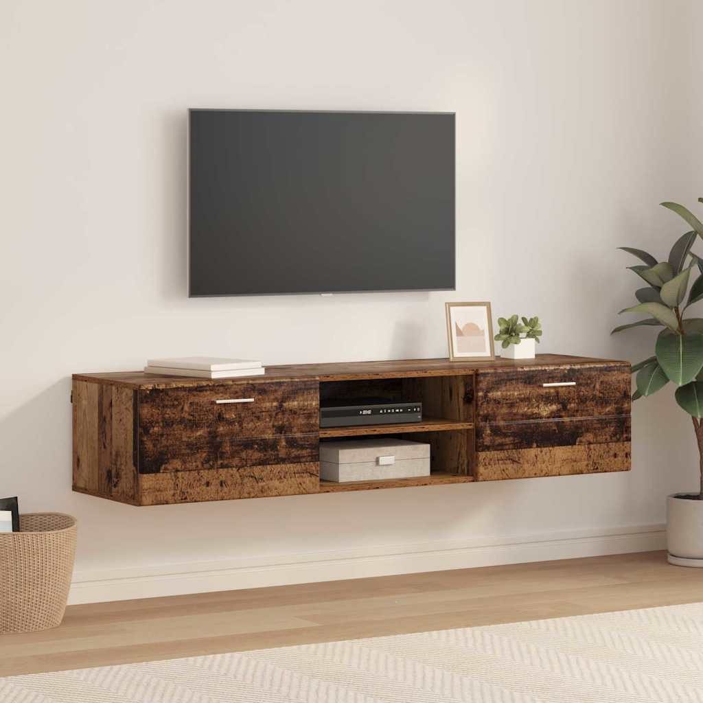 vidaXL Wandhängeschrank, Holzschrank Wandmontiert Altholz 150 x 39 x 30 cm Holzwerkstoff