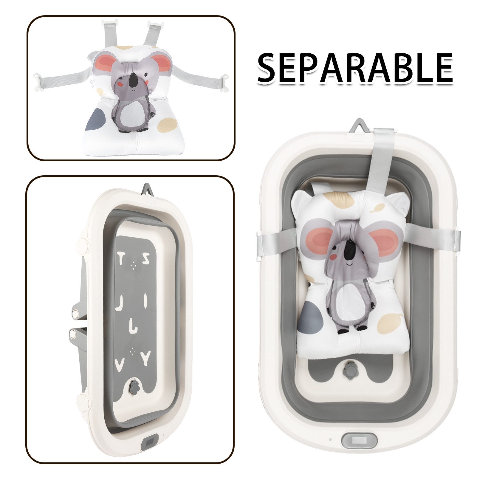 JEOBEST Babybadewanne Badebecken Duschwanne für Neugeborene Kleinkinder, XL günstig online kaufen