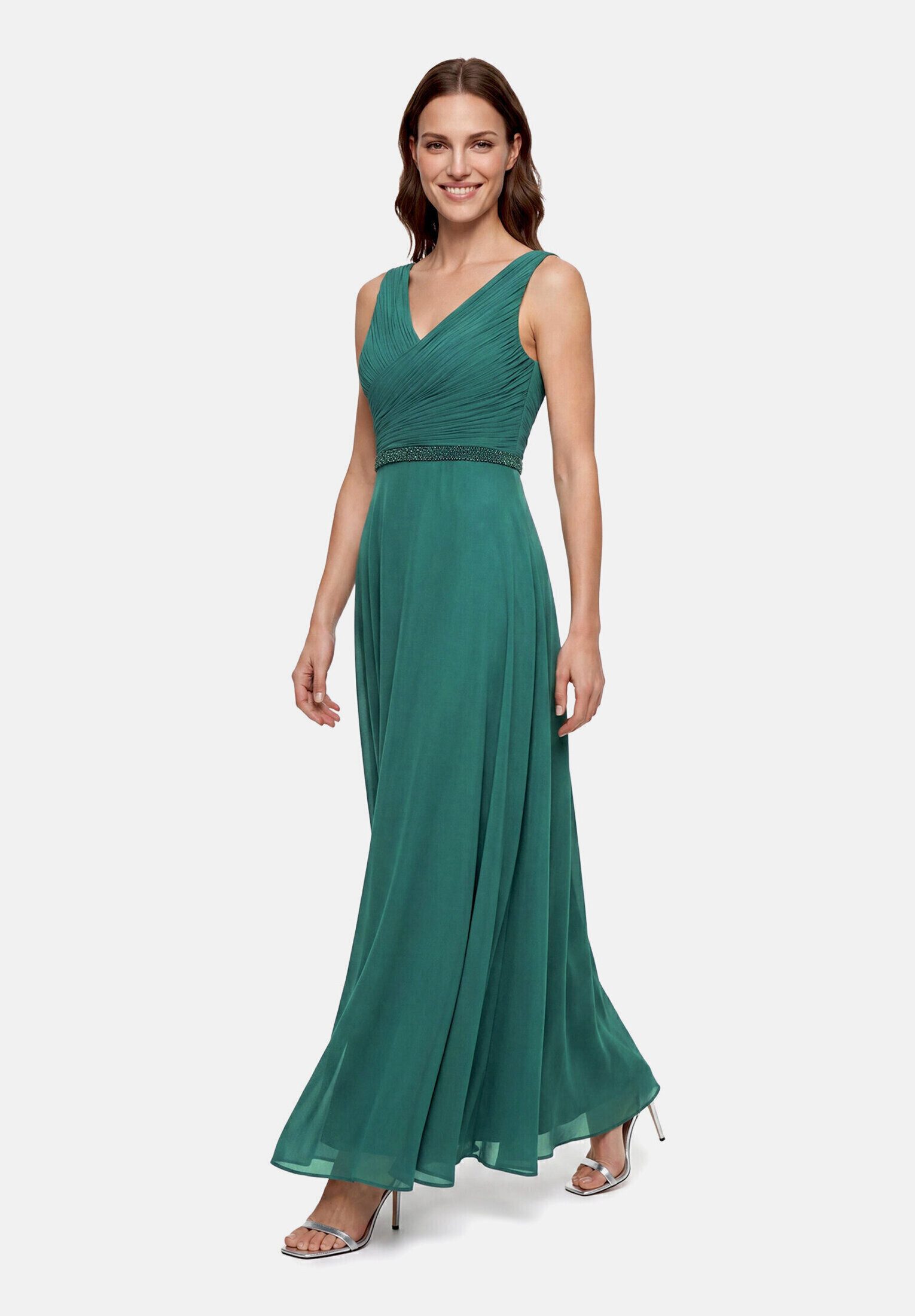 Vera Mont Abendkleid Damen mit Plissee Dekoelemente
