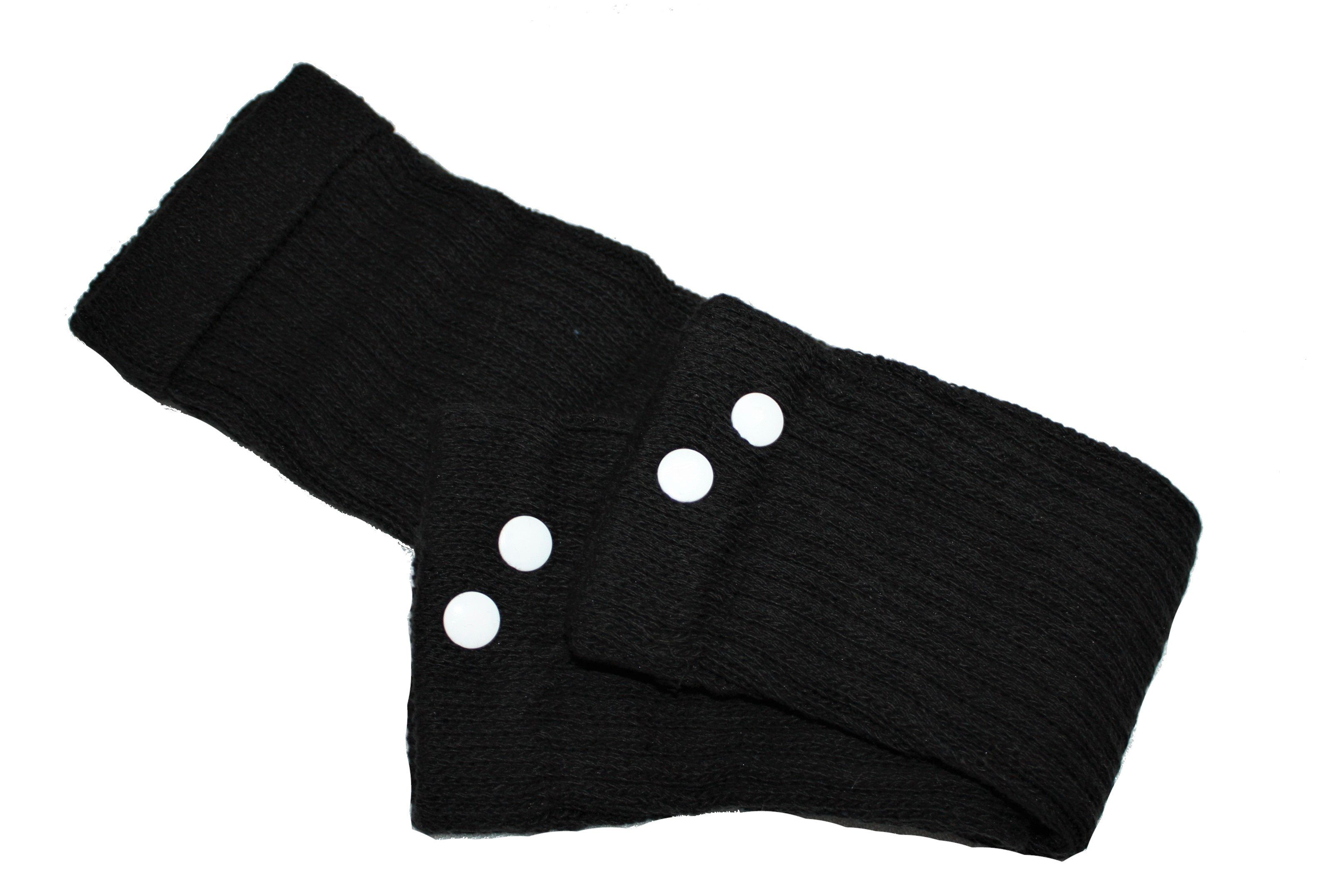 dunkle design Beinstulpen Schwarz mit Nieten Bunt Weiß
