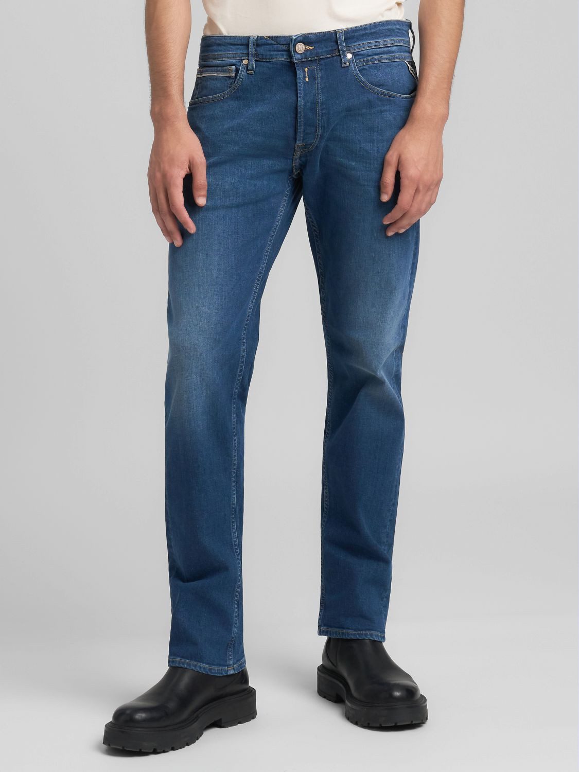 Replay Straight-Jeans GROVER in vielen verschiedenen Waschungen, mit Stretch